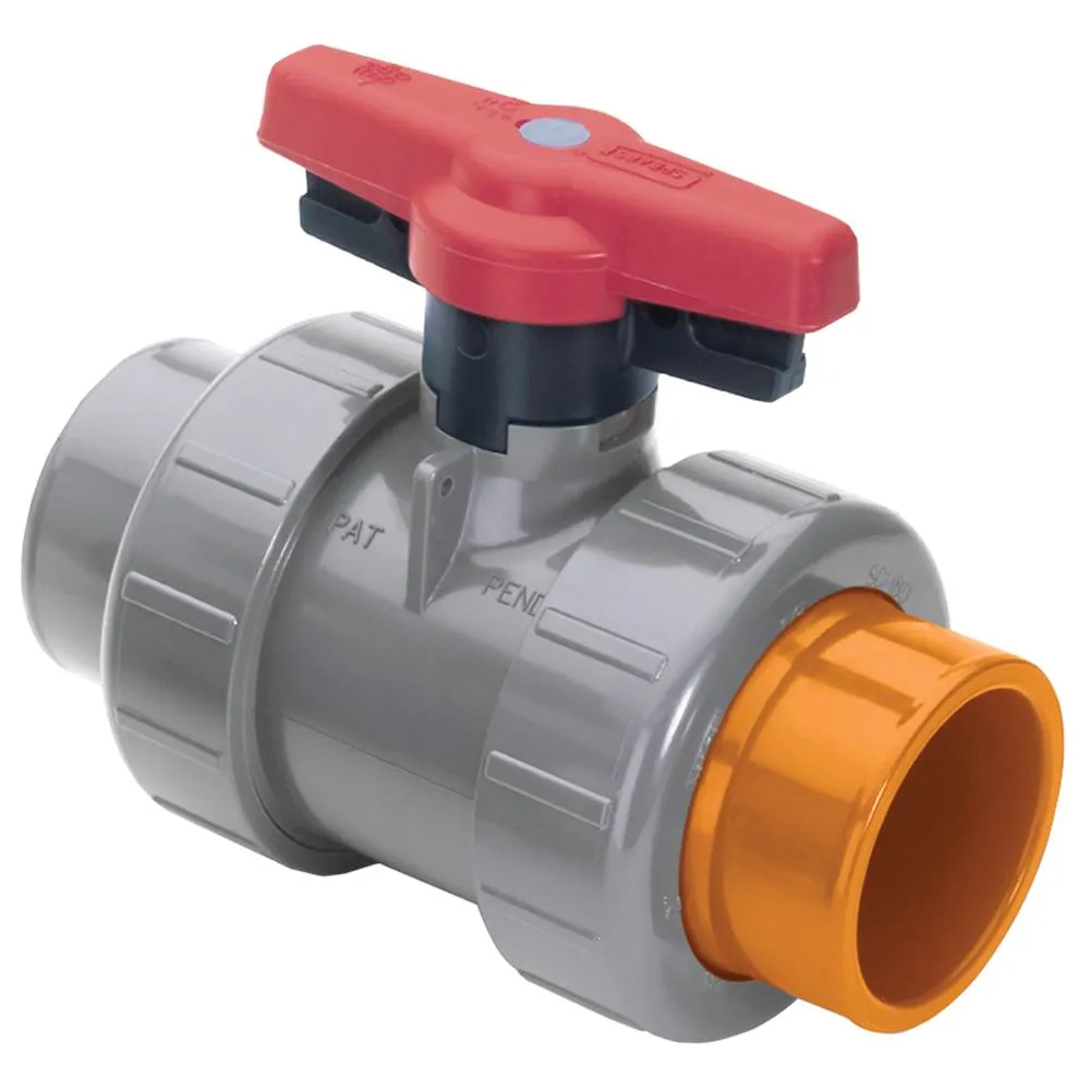 SPEARS VALVES 1822-007CFG Industrial Ball Valve, Socket, 3/4 Size, CPVC | CA8TUA