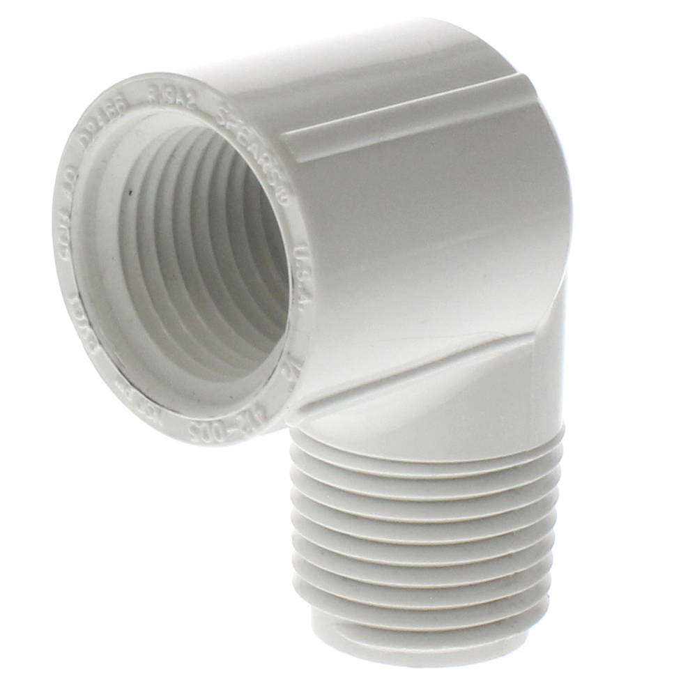 SPEARS VALVES 412-005 90 Deg. Street Elbow, MPT x FPT, 1/2 Size, PVC | BU7JYA