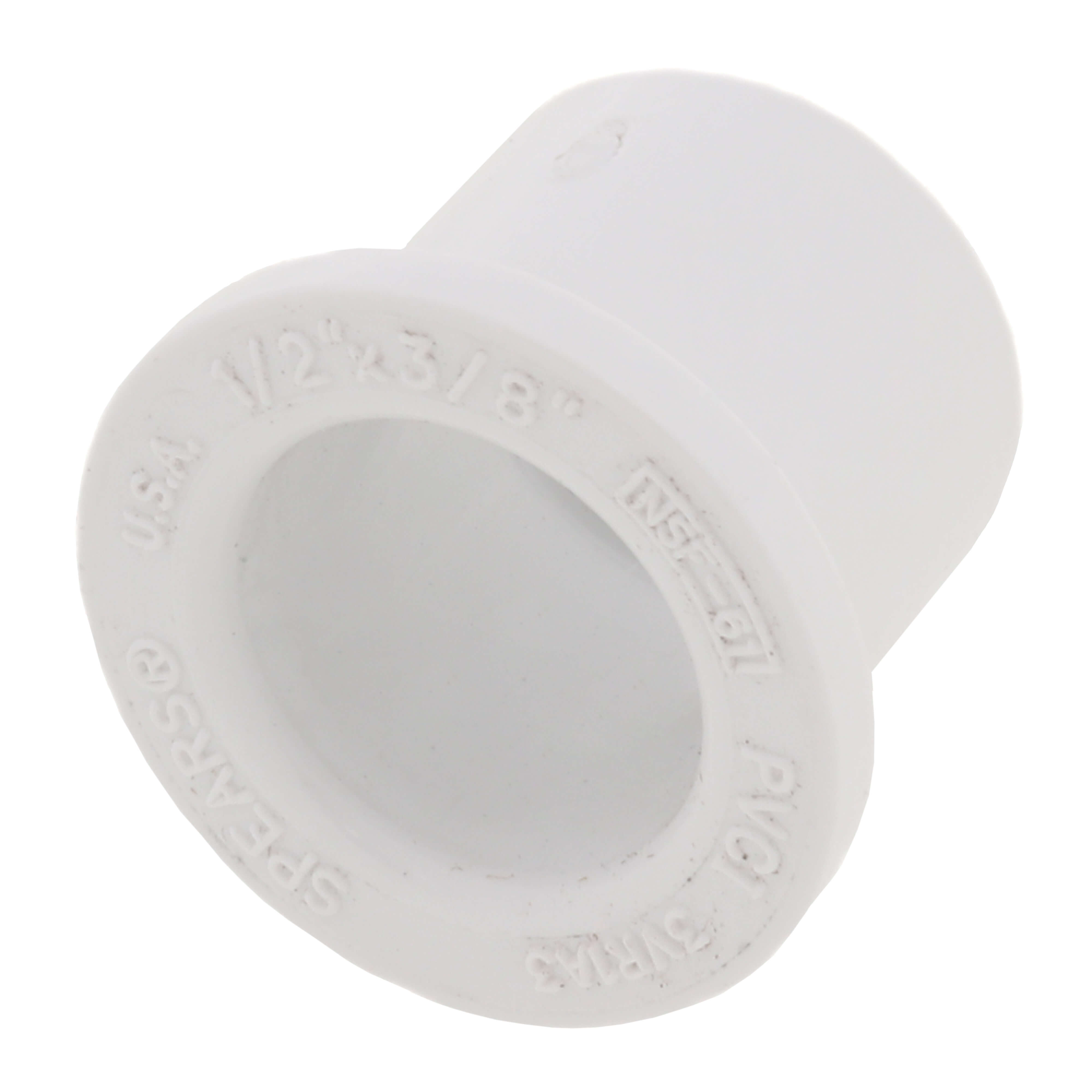 SPEARS VALVES 437-073 Reducer Bushing, Spigot x Socket, Schedule 40, 1/2 x 3/8 Size, PVC | BU6UPD