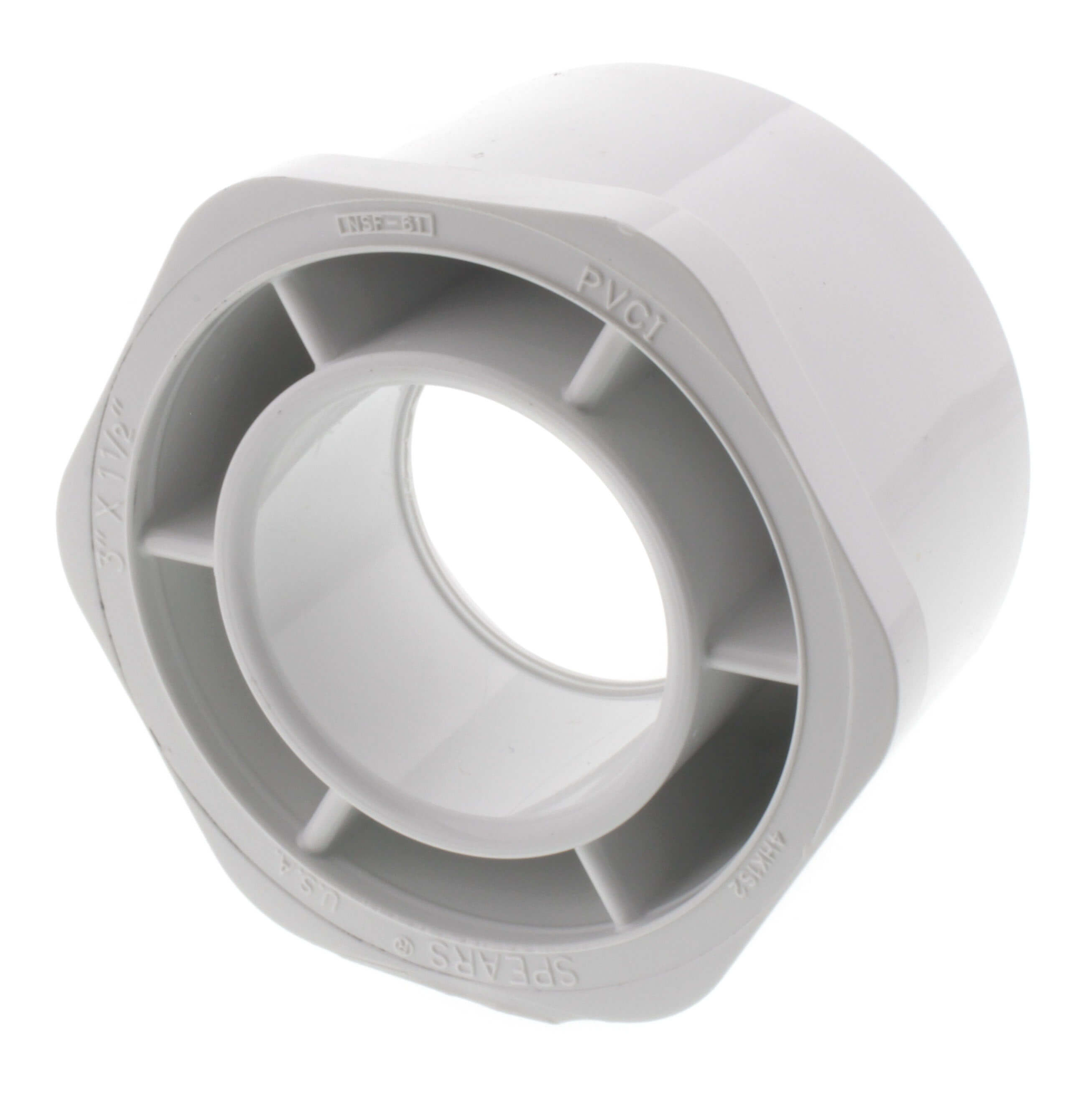 SPEARS VALVES 437-337 Reducer Bushing, Spigot x Socket, Schedule 40, 3 x 1-1/2 Size, PVC | BU7JFJ