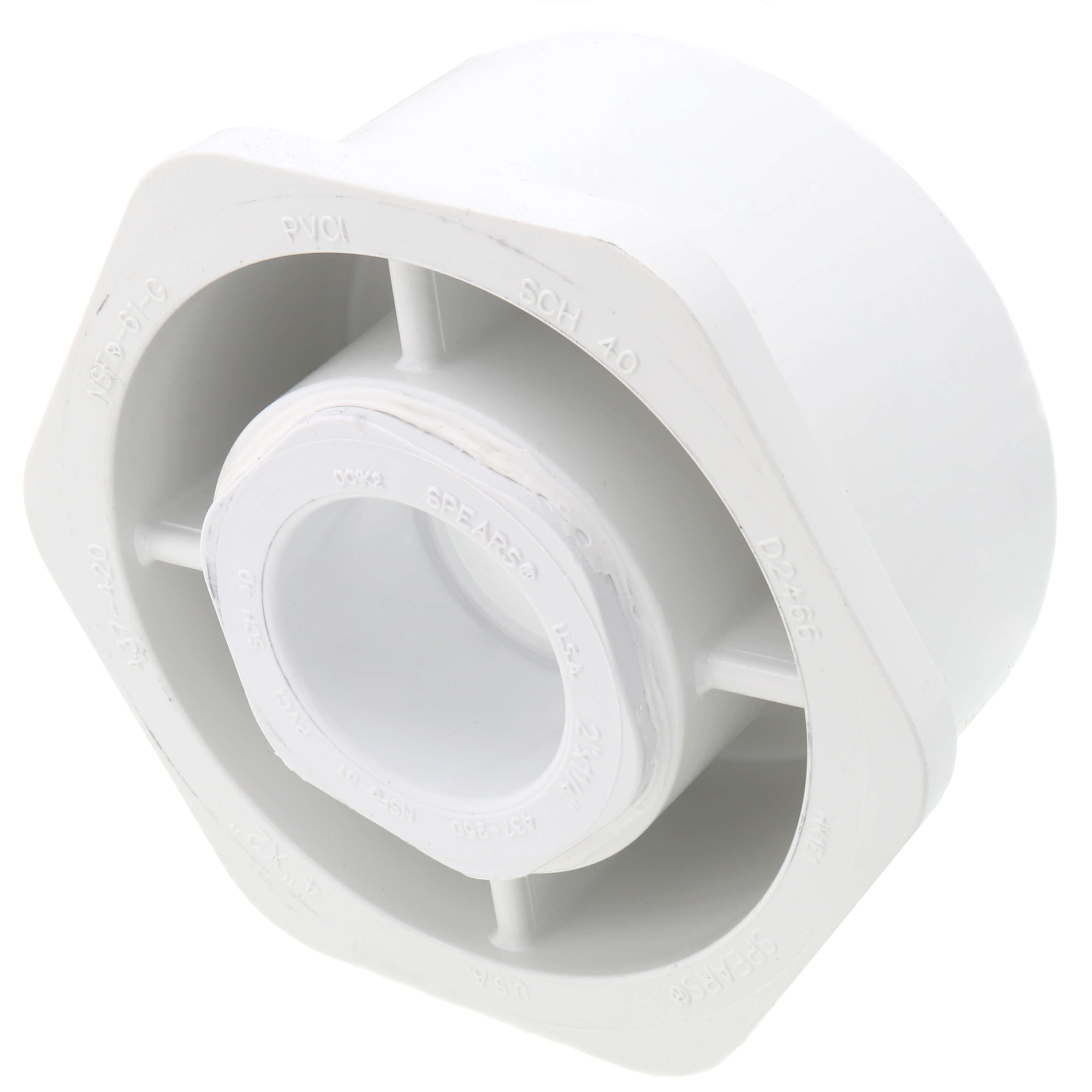 SPEARS VALVES 437-418 Reducer Bushing, Spigot x Socket, 4 x 1-1/4 Size, PVC | BU6UTN