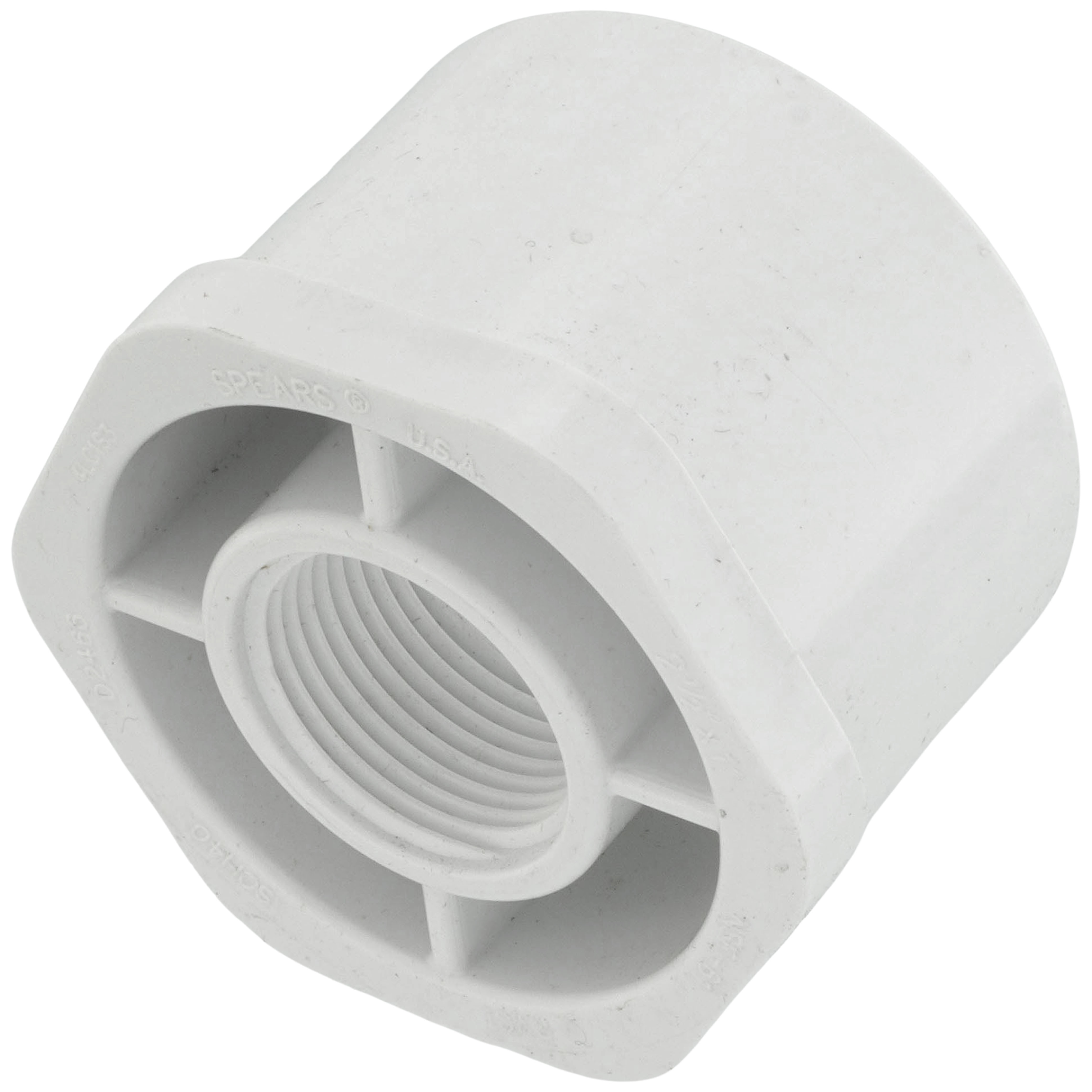 SPEARS VALVES 438-289 Reducer Bushing, Spigot x FPT, Schedule 40, 2-1/2 x 1 Size, PVC | BU7MTD