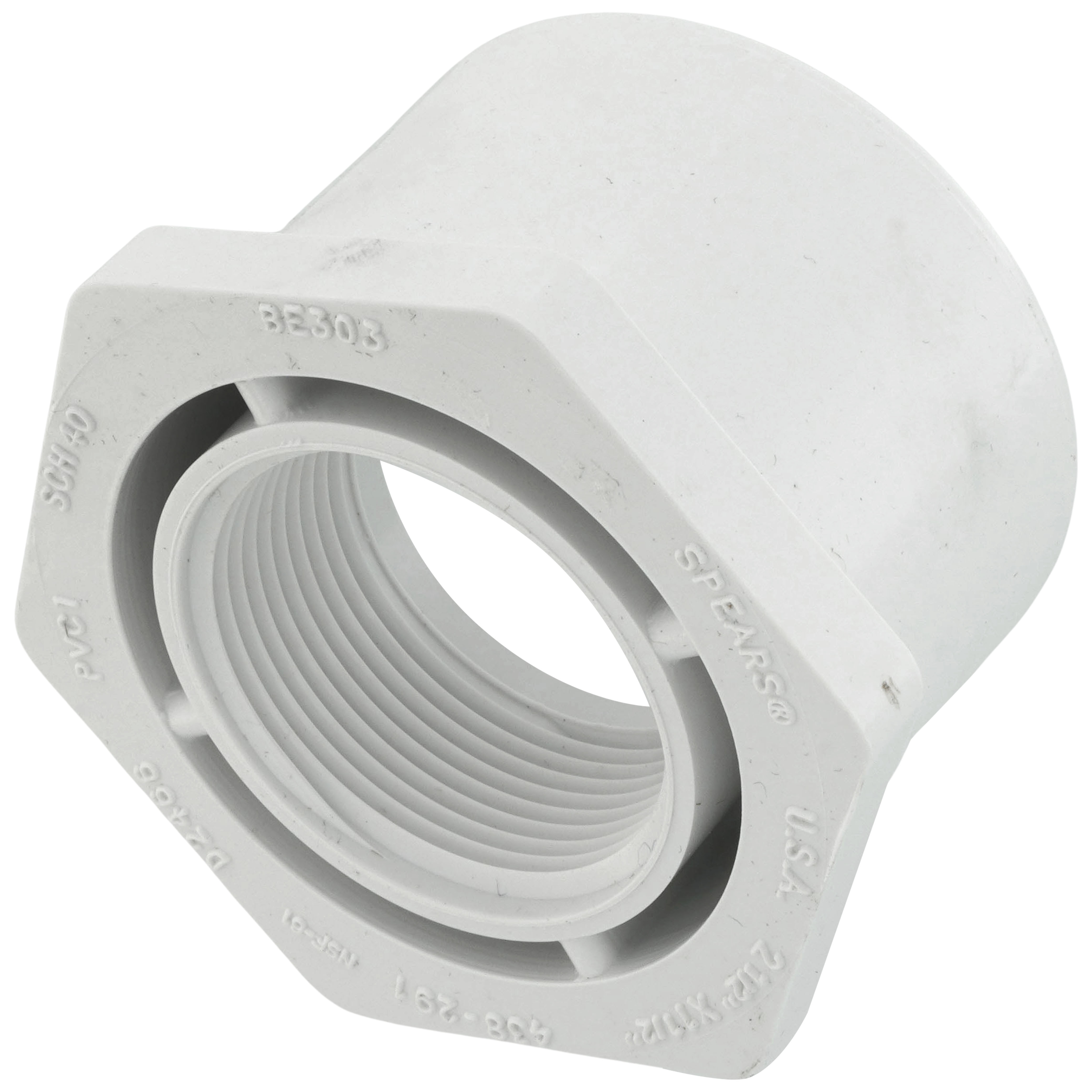 SPEARS VALVES 438-291 Reducer Bushing, Spigot x FPT, 2-1/2 x 1-1/2 Size, PVC | BU7KAV