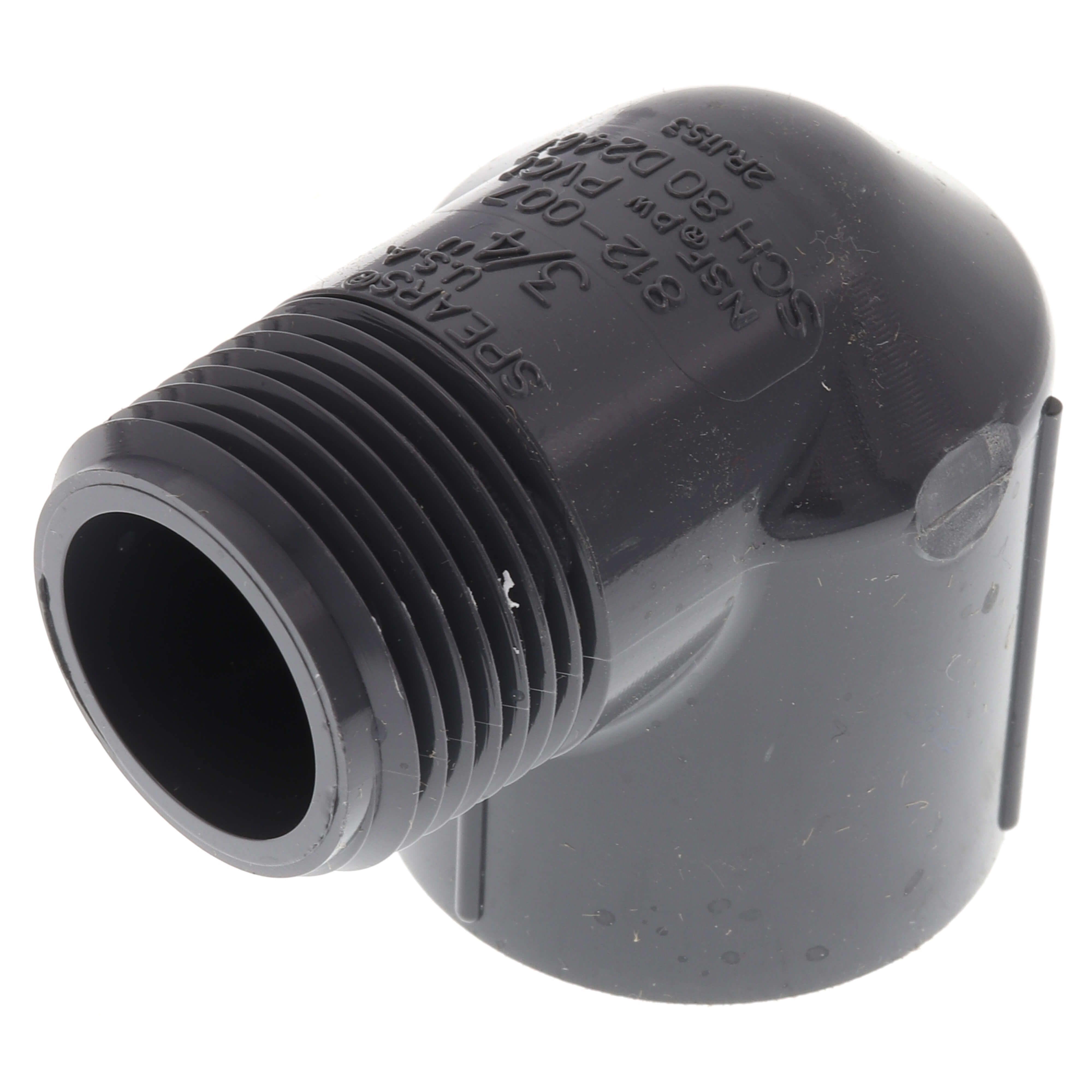 SPEARS VALVES 812-007 Street Elbow, 90 Deg., MPT x FPT, Schedule 80, 3/4 Size, PVC | BU7LEL