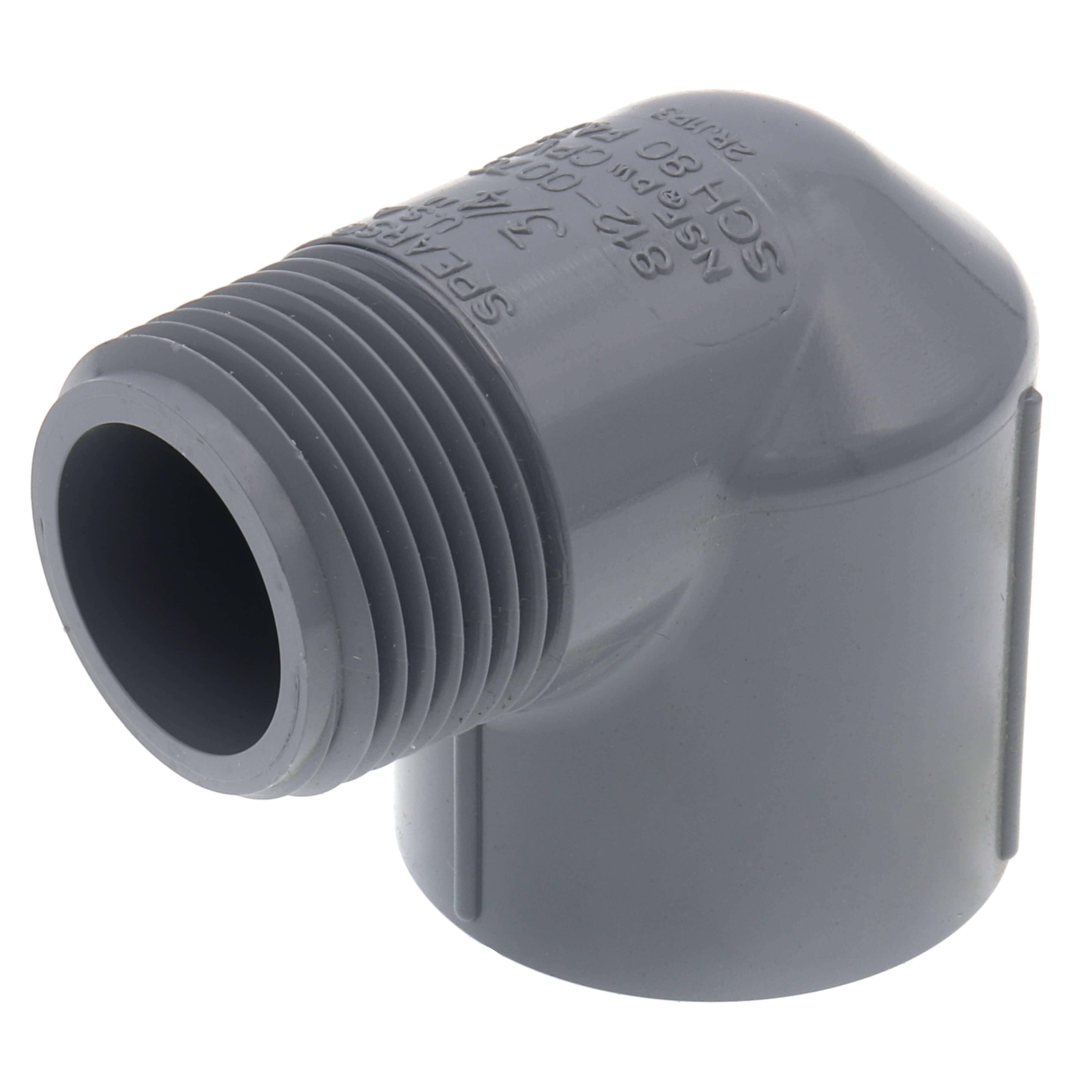 SPEARS VALVES 812-007C Street Elbow, 90 Deg., MPT x FPT, Schedule 80, 3/4 Size, CPVC | BU7NAY