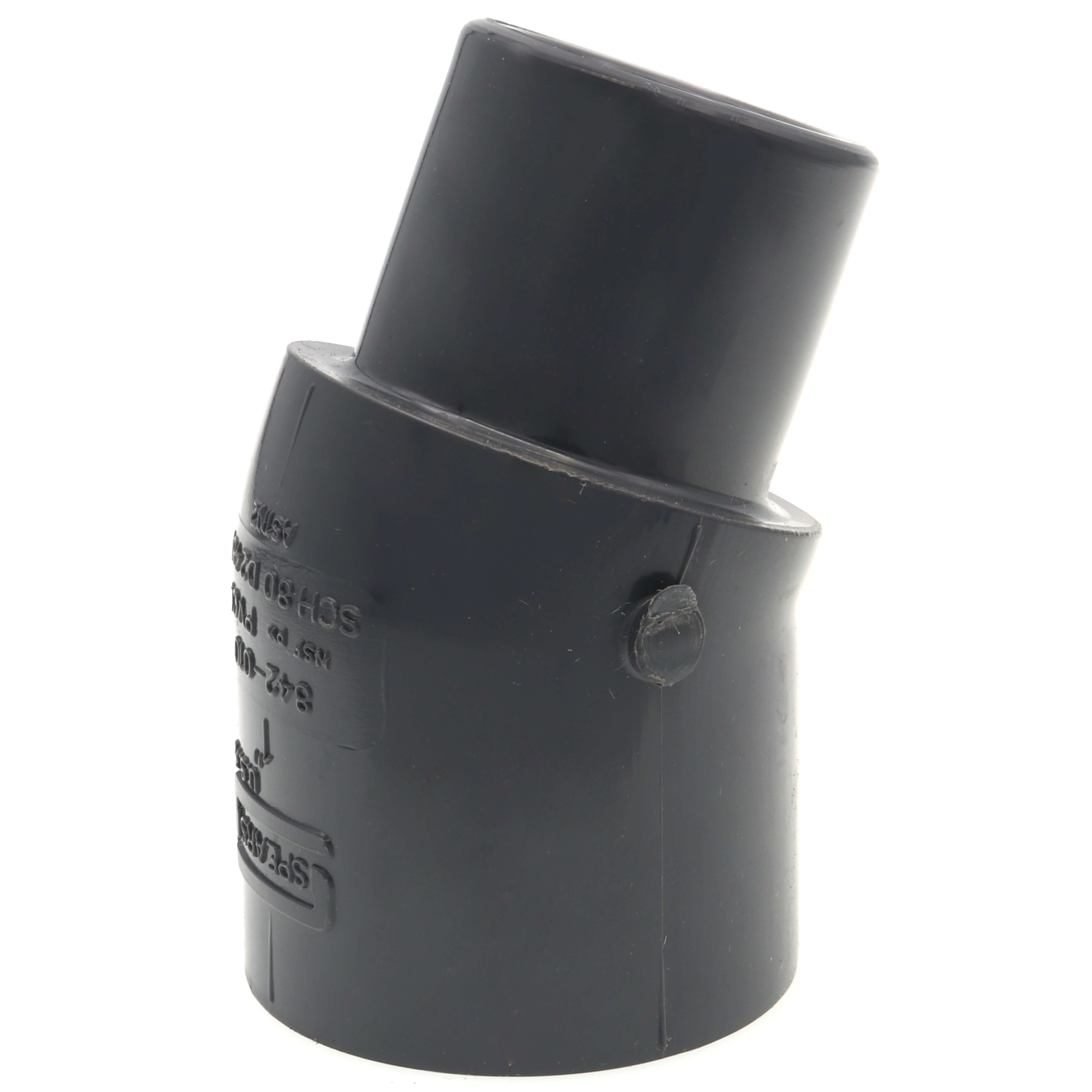 SPEARS VALVES 842-010 Street Elbow, 22-1/2 Deg., Spigot x Socket, Schedule 80, 1 Size, PVC | BU7DRB