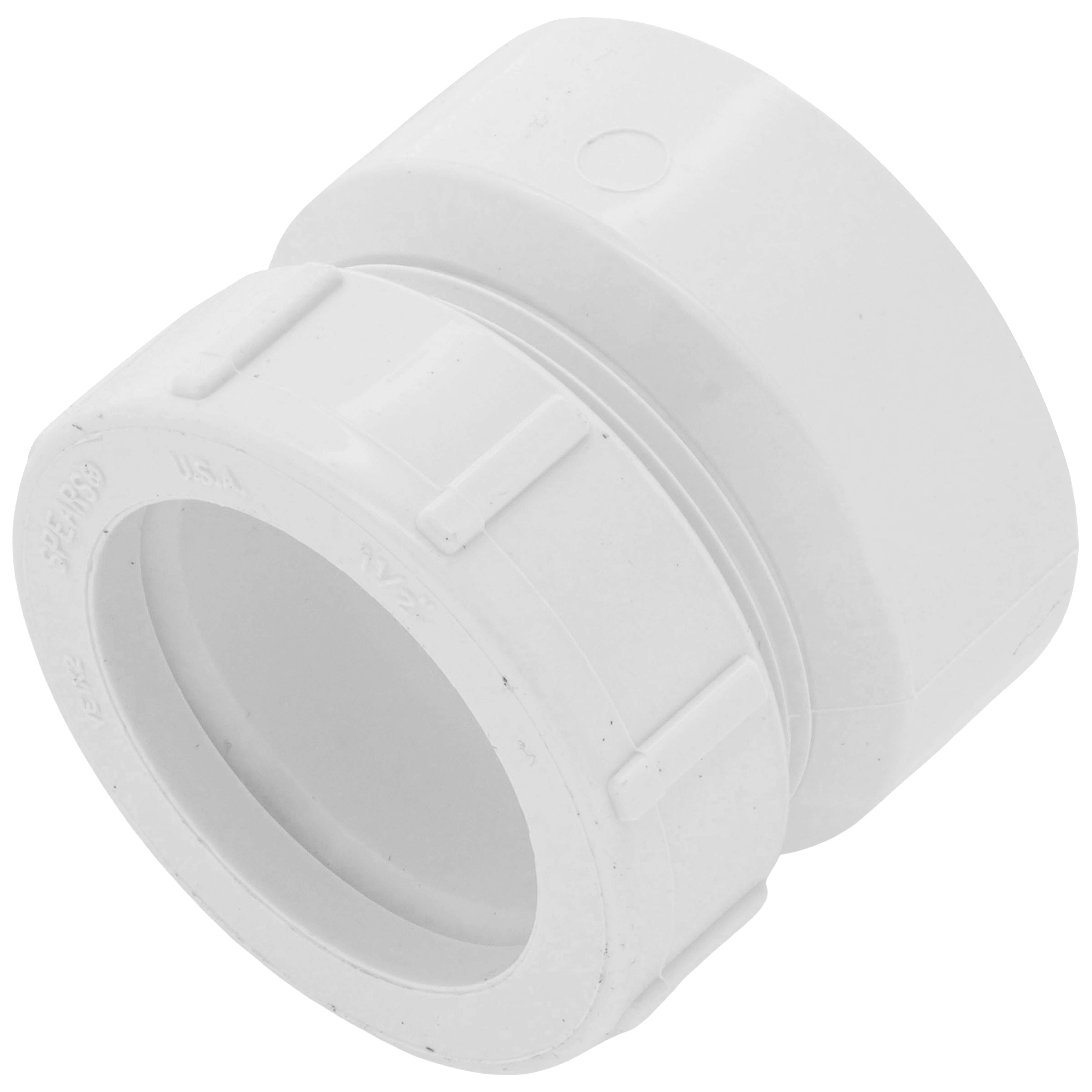 SPEARS VALVES P104R-015 Dwv Female Trap Adapter, With Nut And Washer, Hub x Slip, 1-1/2 Size, PVC | BU7HPB