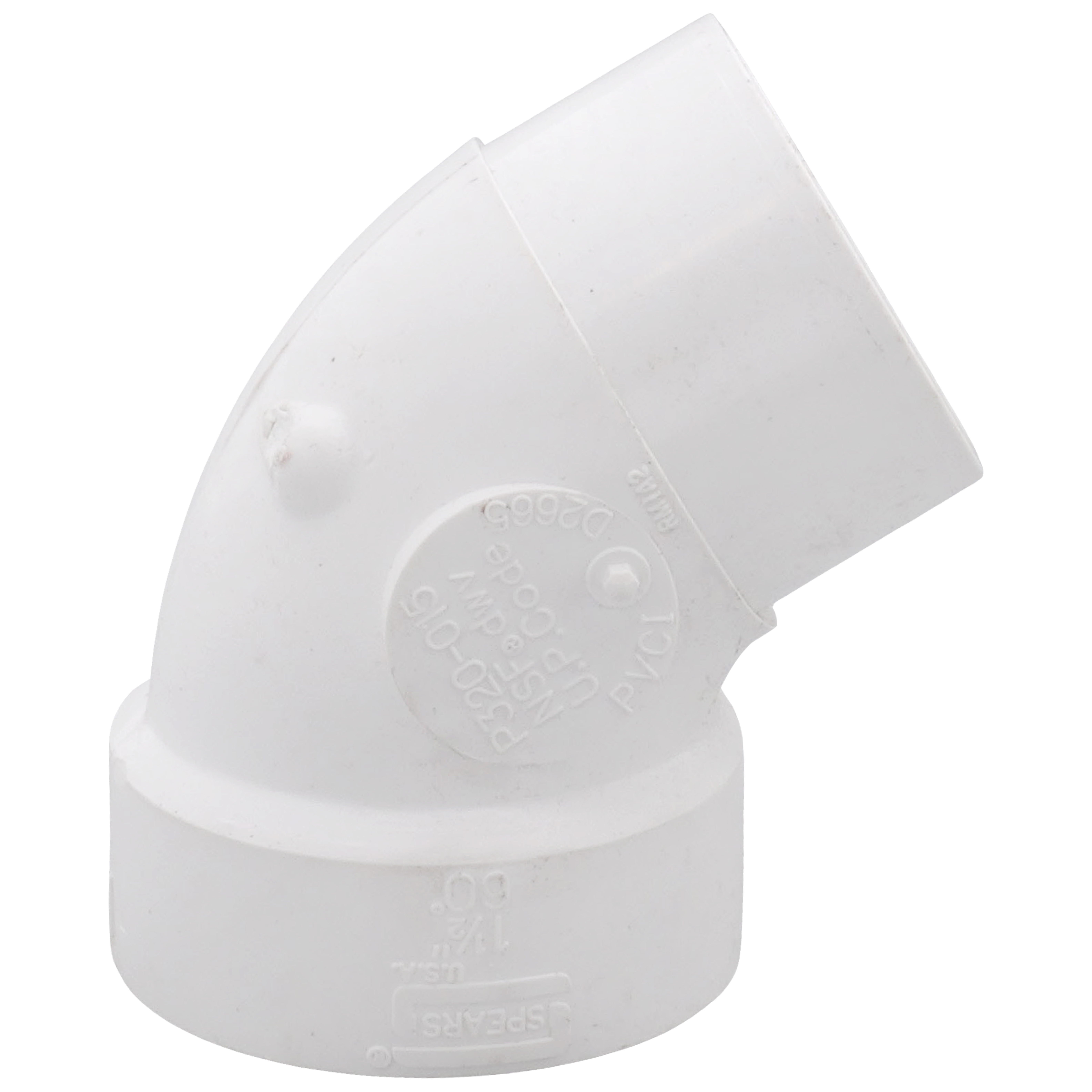 SPEARS VALVES P320-015 Drain Waste Vent Long Sweep 1/6 Bend, Hub x Spigot, 1-1/2 Size, PVC | BU7ZWG
