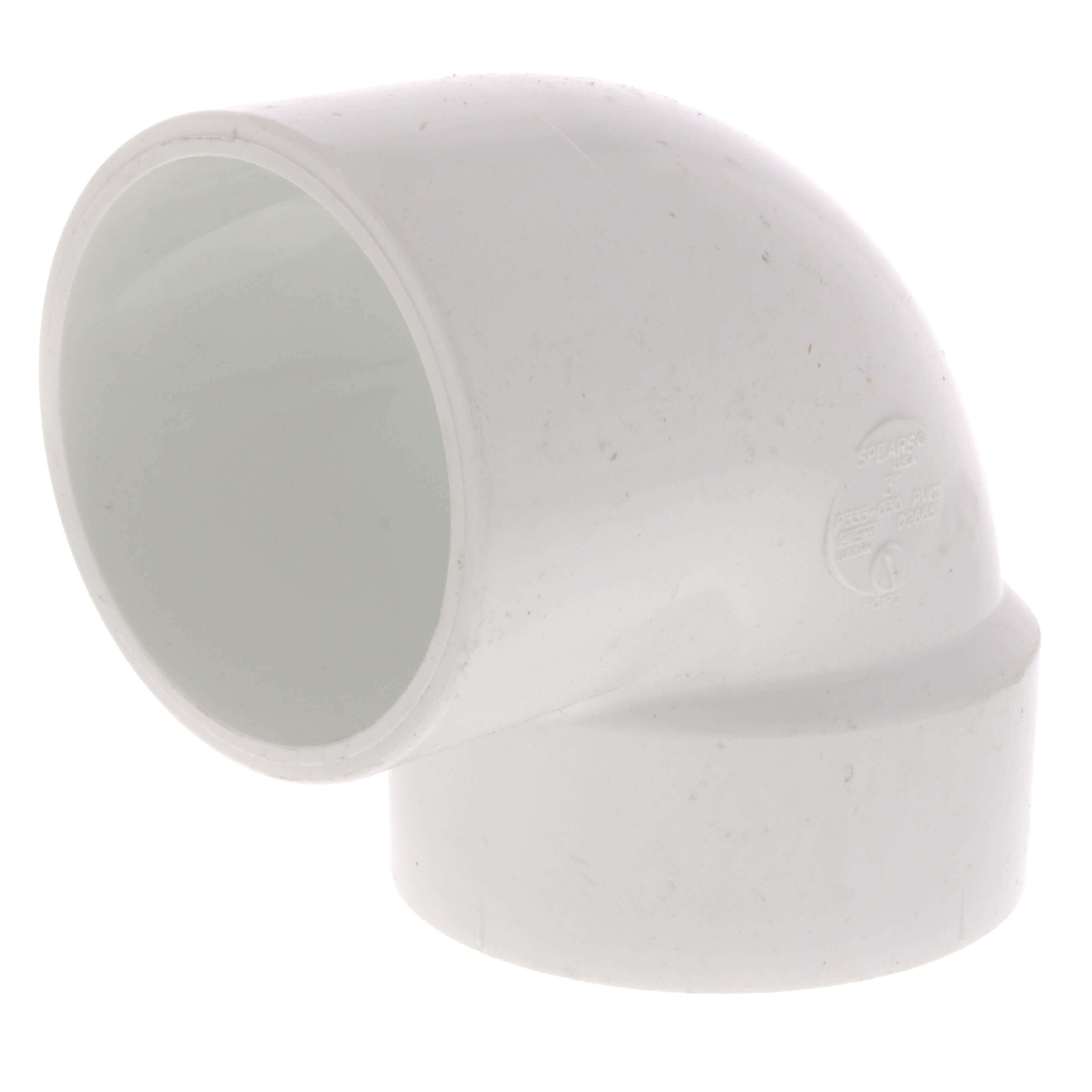 SPEARS VALVES P333-030 Drain Waste Vent Street Elbow, Hub x Spigot, 3 Size, PVC | BU7NZB