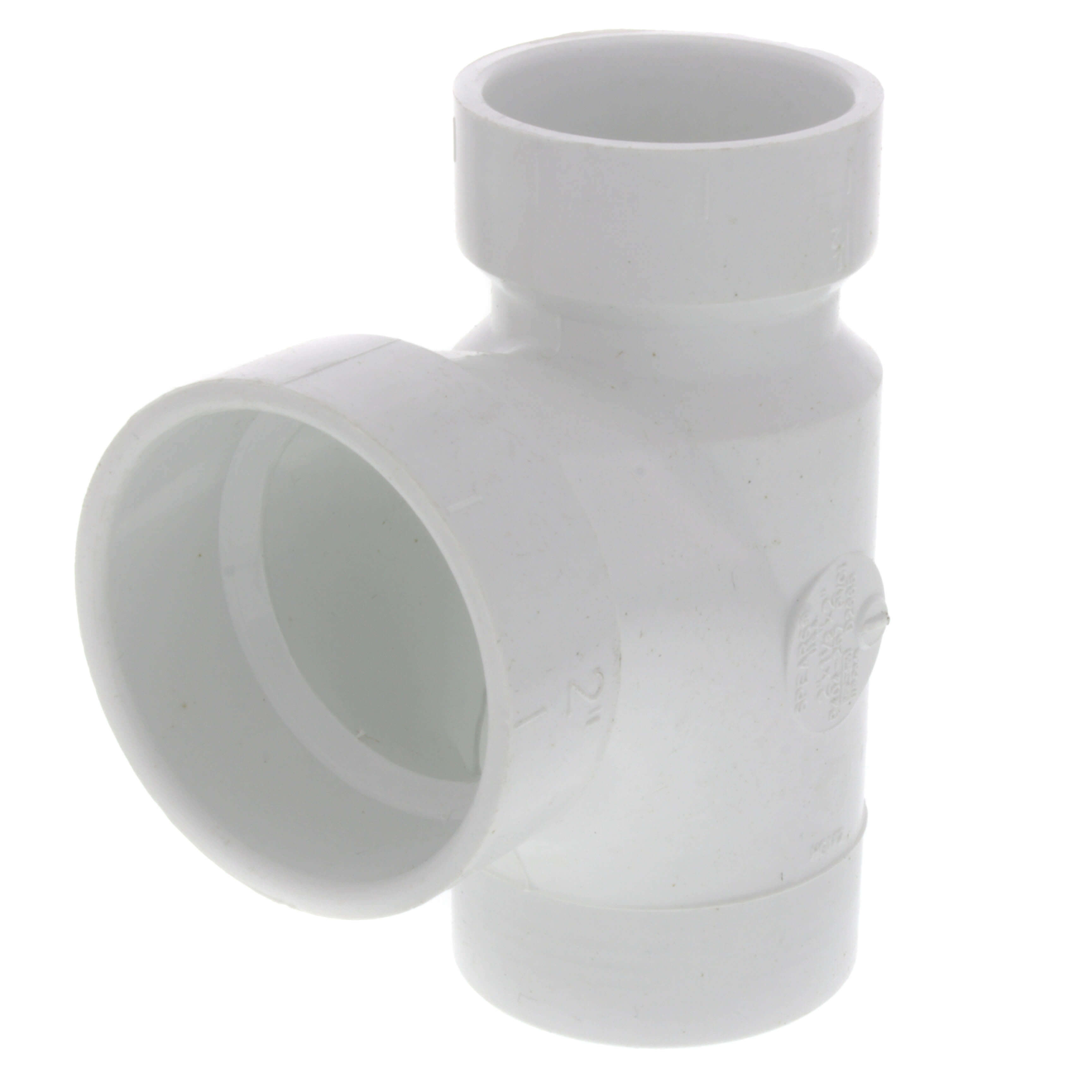 SPEARS VALVES P404-257 Drain Waste Vent Reducer Street Sanitary Tee, Spigot x Hub, 2 x 1-1/2 x 2 Size, PVC | BU8AFD