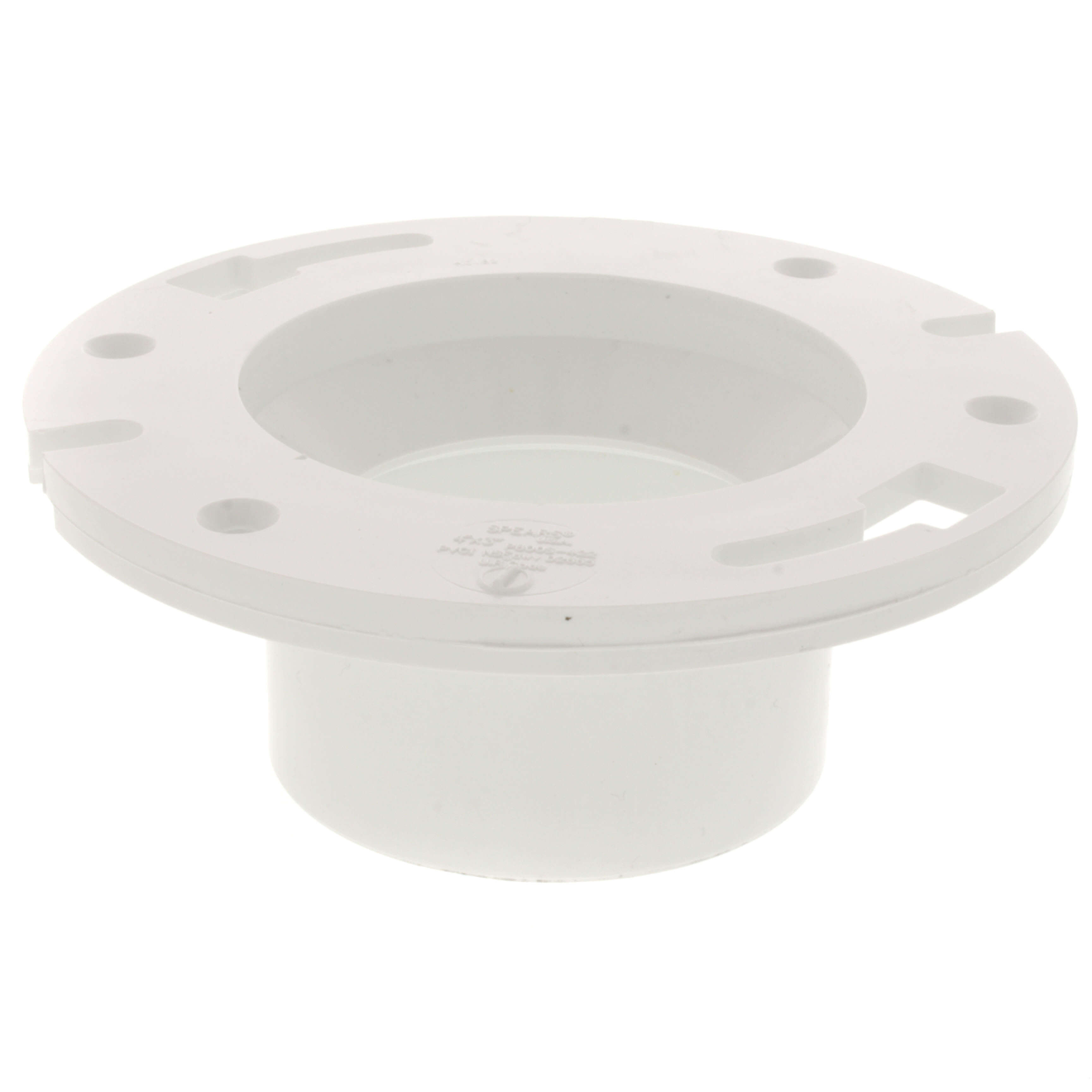 SPEARS VALVES P800S-422 Drain Waste Vent Closet Flange, With Stop Hub, 4 x 3 Size, PVC | BU8BCV