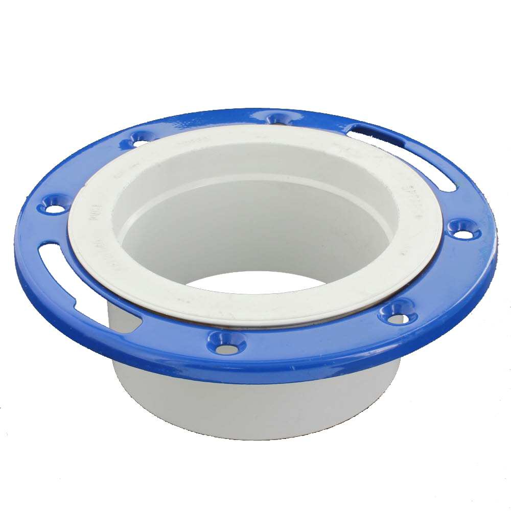 SPEARS VALVES P812-040 Drain Waste Vent Closet Flange, Spigot With Adjustable Ring, 4 Size, PVC | BU8BDE