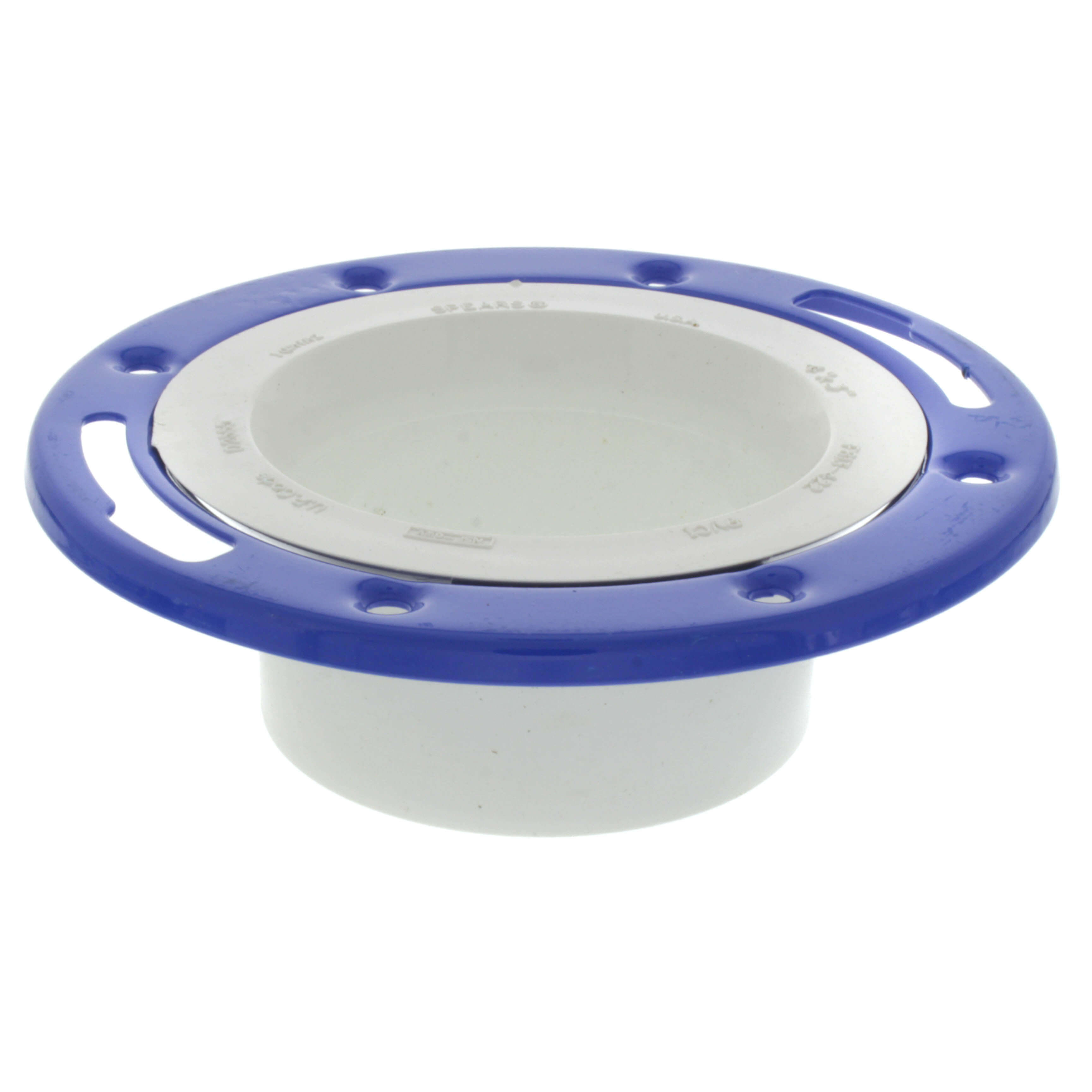SPEARS VALVES P813-422 Flush Closet Flange, Metal Ring, 4 x 3 Size, PVC | BU8BDN