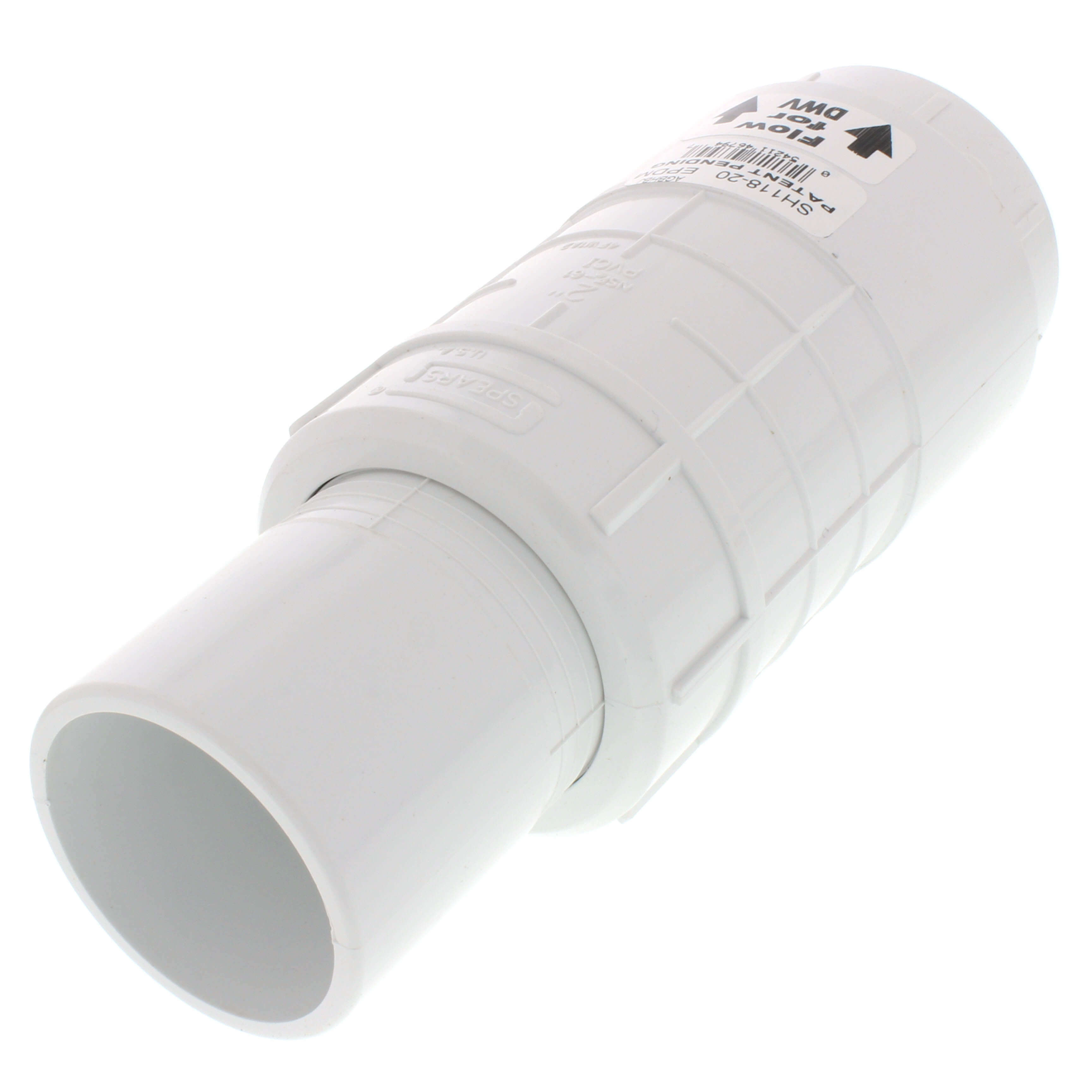 SPEARS VALVES SH118-20 Short Repair Coupling, Spigot x Socket, 2 Size, PVC | BU8BVL