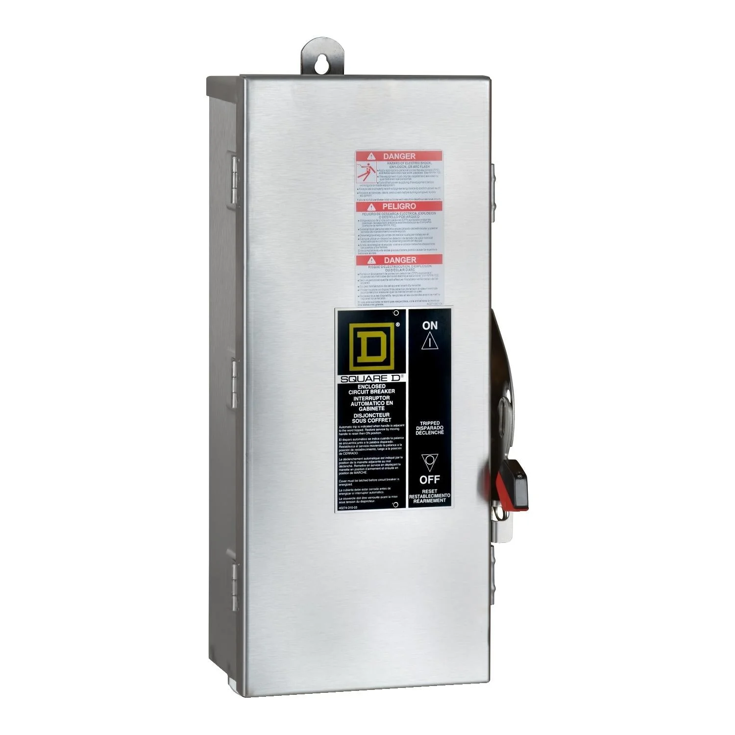 Circuit Breaker Enclosure, 100A, Stainless Steel