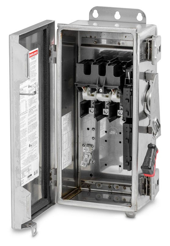 Switch, 30A, 600V, 3 Pole, Non-Fusible, HU Frame Type