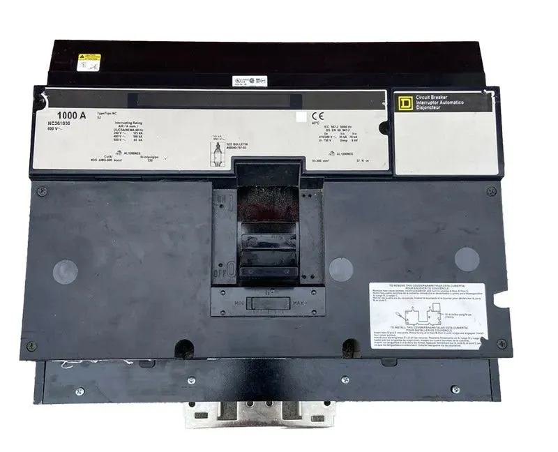 SQUARE D NC361000 Circuit Breaker I-line Style Plug-in 1000 Amp 600vac 3p 100kaic@480v | AG8RXD