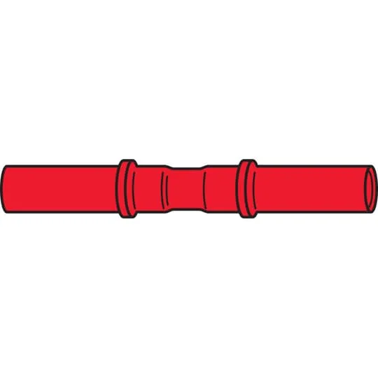 Aircraft Splice Connector, 22 To 18 AWG Conductor Size, Electroplated Tin Finish, 50PK