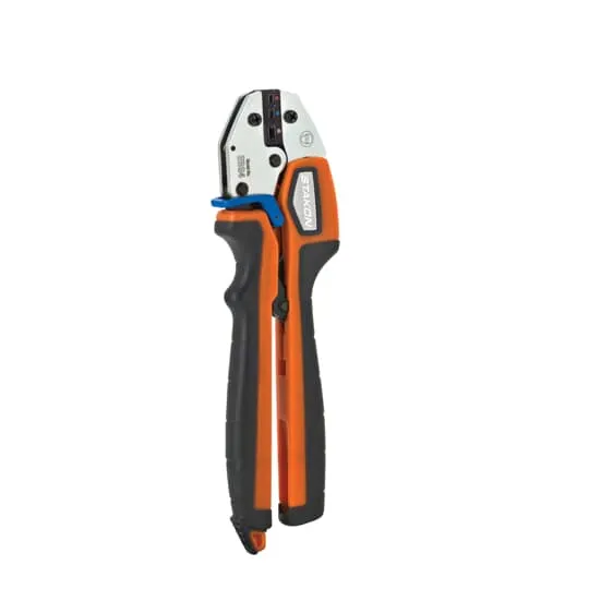 Crimping Tool, 26 To 1/0 AWG Cable/Wire Size, Palm Grip Handle, Manual