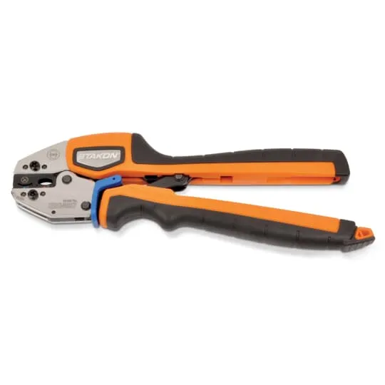 Crimping Tool, 8 To 6 AWG Cable/Wire Size, Ergonomic/Palm Grip Handle Type