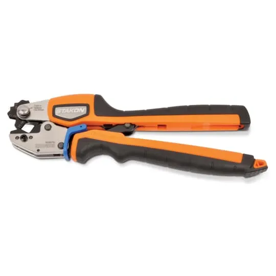 Crimping Tool, 8 To 1/0 AWG Cable/Wire Size, Ergonomic/Palm Grip Handle Type