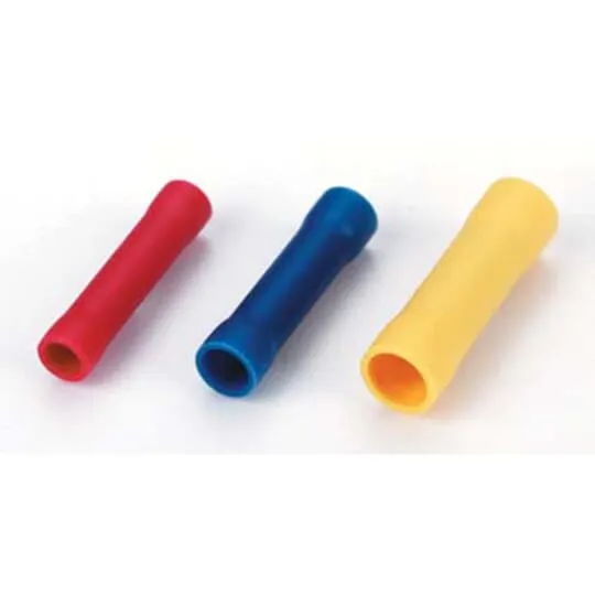 Butt Splice Connector, 22 To 16 AWG Conductor, 75 Deg C Temp Range, Insulated Type, 1000PK