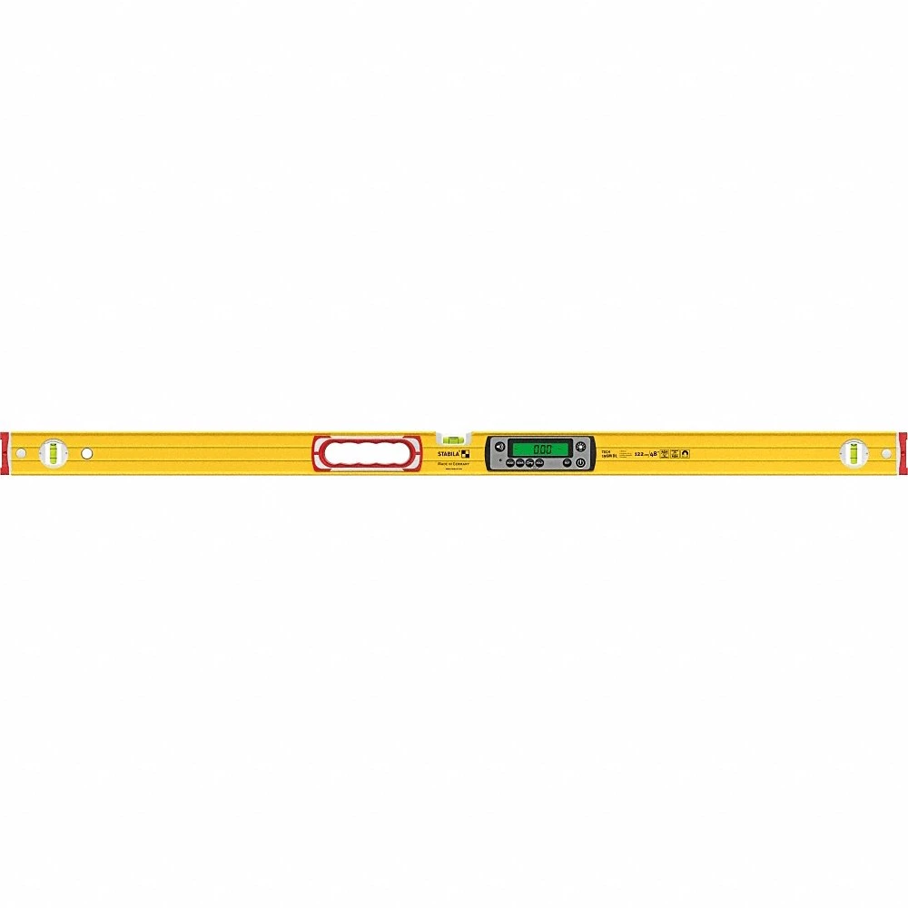 Digital Level, 1 Deg - 90 Deg, 0 Rare Earth, ±0.10 Deg, 48 Inch Overall Length, Bag, LED