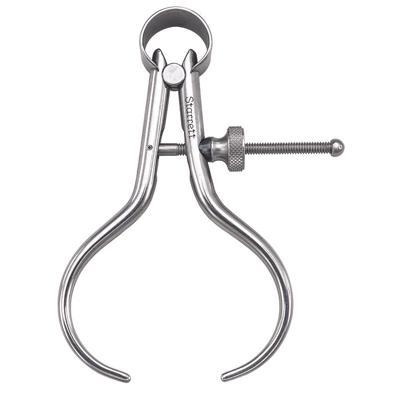 Toolmakers Spring-Type Caliper And Divider, Round Legs And Solid Nut, 3 Inch Size