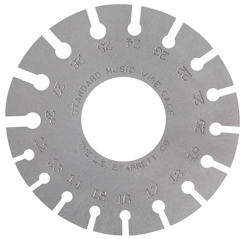 Piano Tuners Gage, Hardened, 0.029 - 0.071 Inch Range, Steel