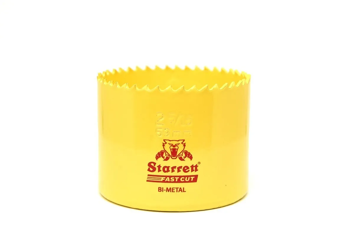 Fast Cut Hole Saw, 59 mm Dia., Yellow