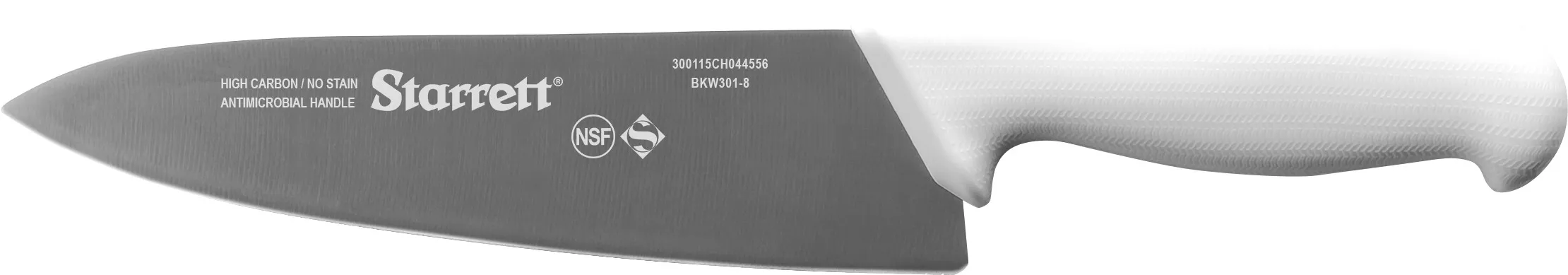 Chef Knife, Wide Triangular, 200 mm Size, White Handle