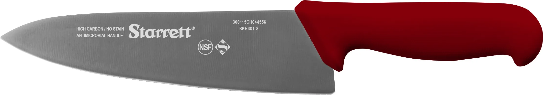 Chef Knife, Wide Triangular, 200 mm Size, Red Handle