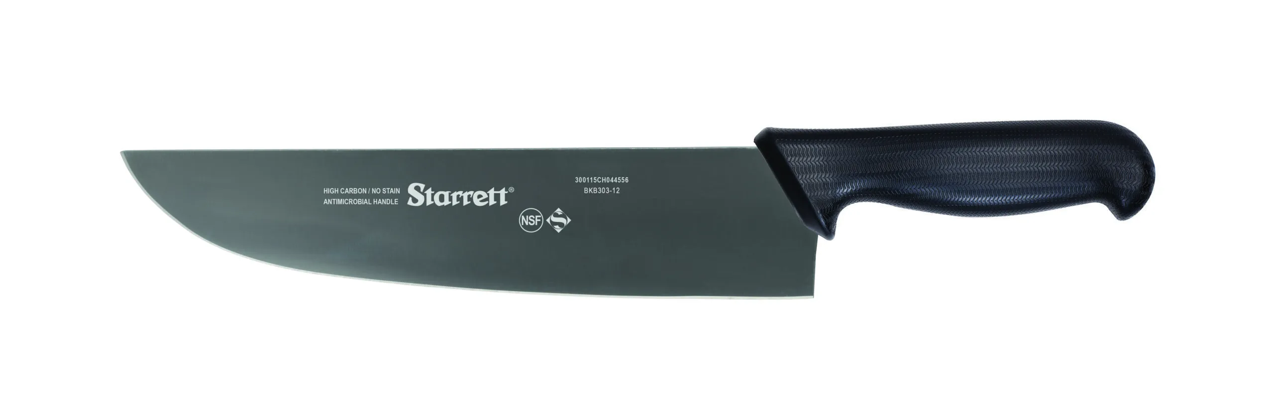 Chef Knife, Wide Straight, 300 mm Size, Black