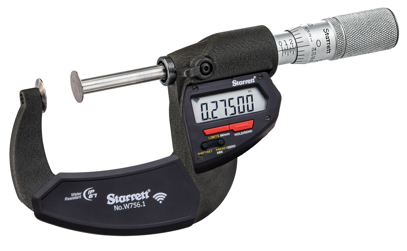 Electronic Digital Disc Type Micrometer, 1-2 Inch Range