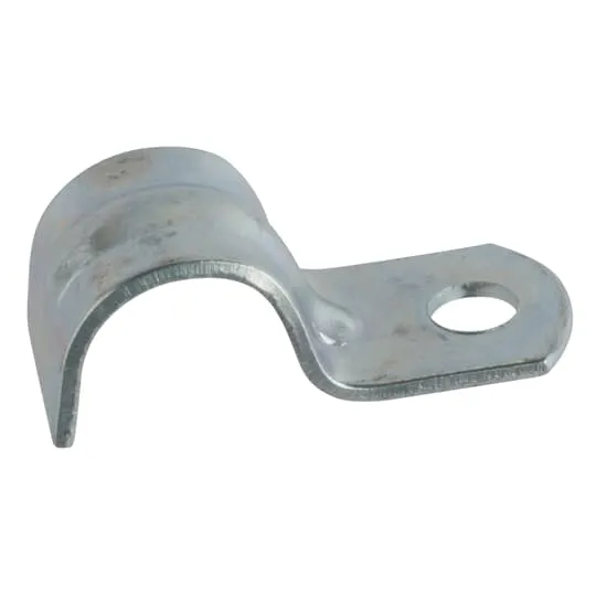 Pipe Strap, 1-Hole Type, Malleable Iron, Zinc Plated Finish, 25PK