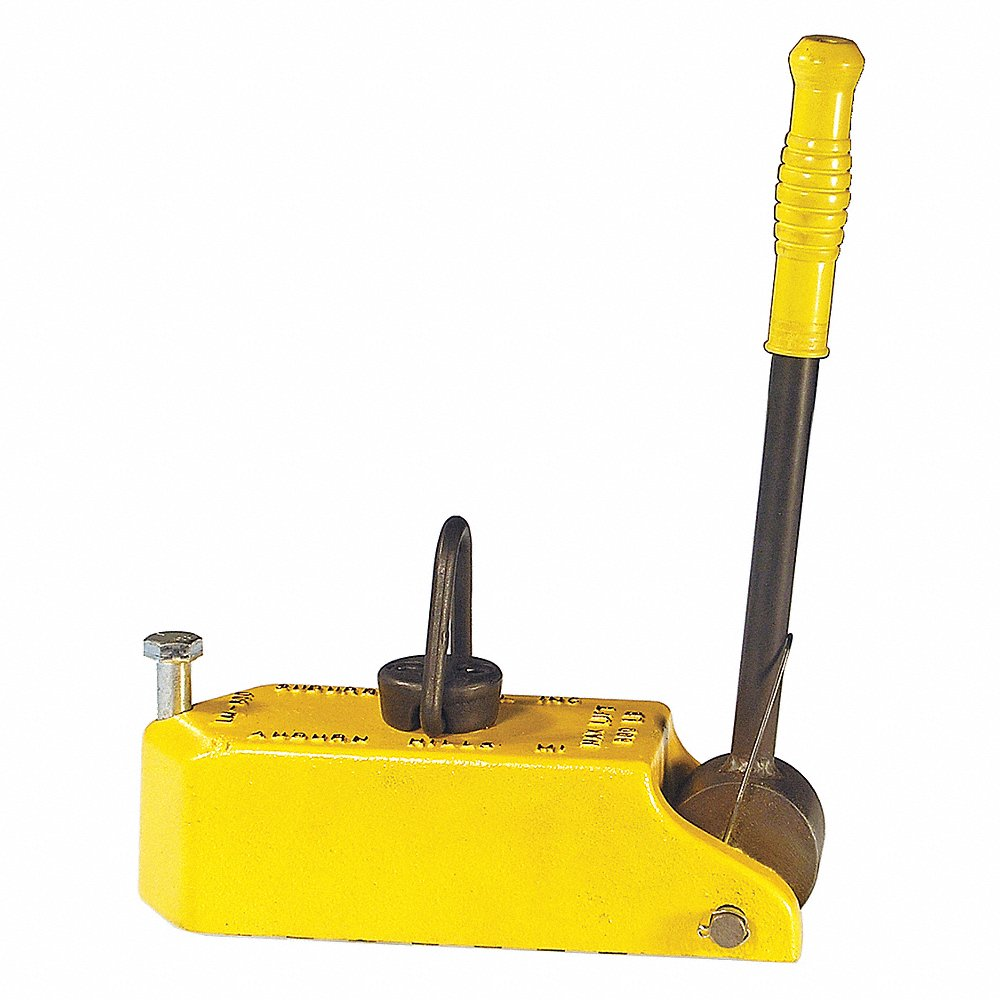 Lifting Magnet, 800 lb Max Load Capacity, 800 lb Max Flat Load Capacity, Pry-Off Handle