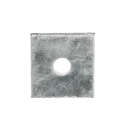 Square Washer, Hot Dipped Galvanized Finish, Steel, 3/8 Inch Nominal Size, 100PK