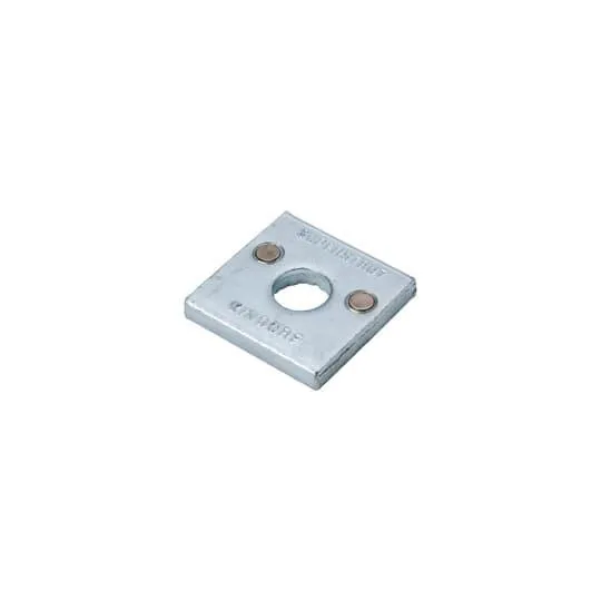 Washer, Electro-Galvanized Finish, Square Type, Steel, 3/8 Inch Inside Dia