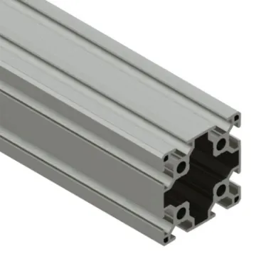 Standard T-Slotted Rail, Silver, 6063-T6 Anodized Aluminum Alloy, Cut To Length