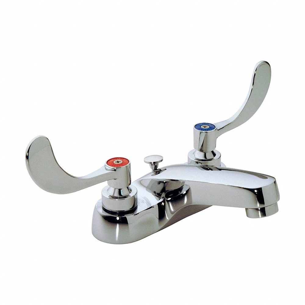 Bathroom Faucet, Metal, 2.2 gpm Flow Rate, Centerset, Straight, Wrist blade