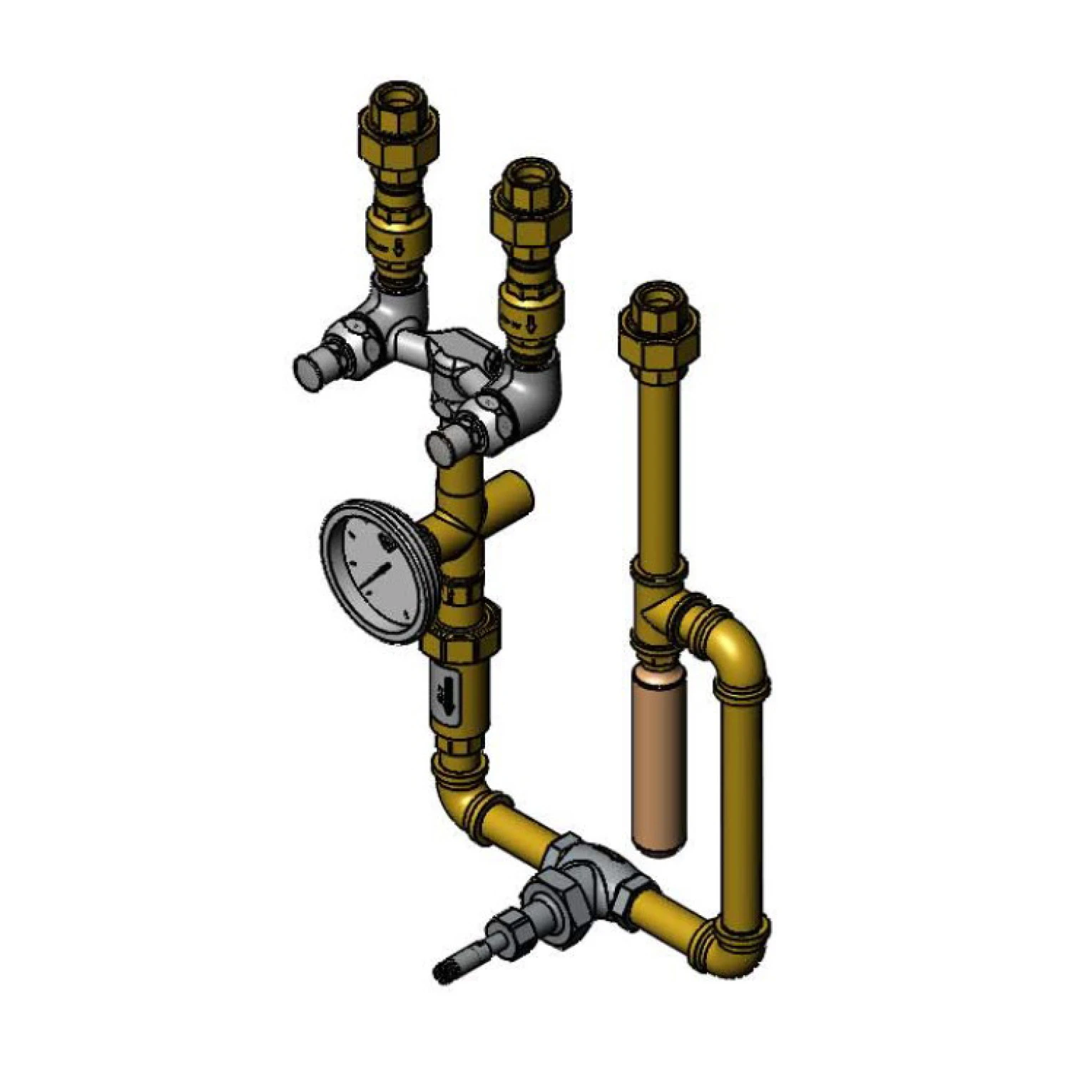 T&S 010482-40NS Piping Assembly, Control Valve, Thermometer, Dual Check Valves, Hammer Arrestor | CL6UMR