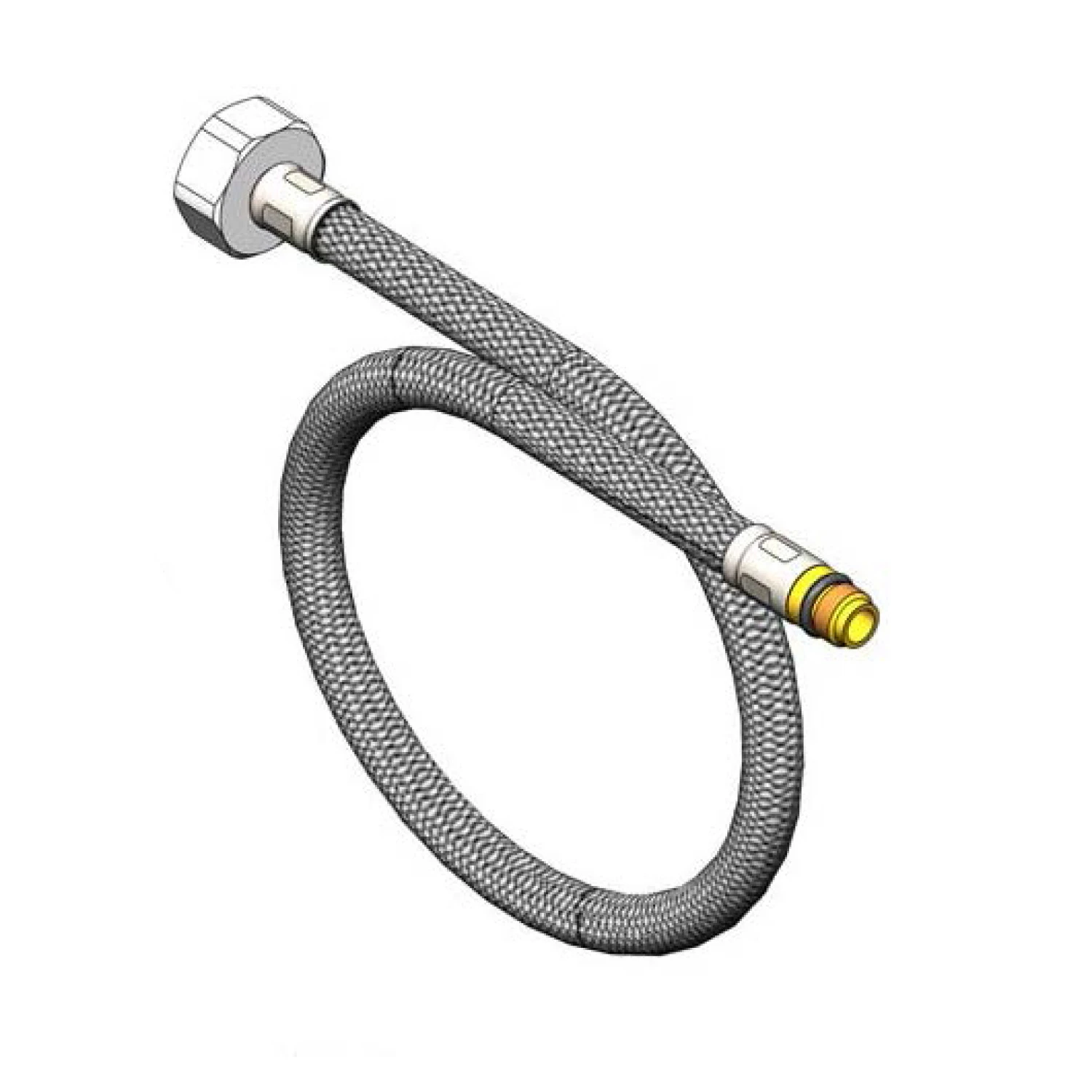 T&S 012436-45DR DZR Flexible Connector Hose, G 1/2 Inch BSPP Female, Swivel Inlet, M10x1 Connection | CL6UMU