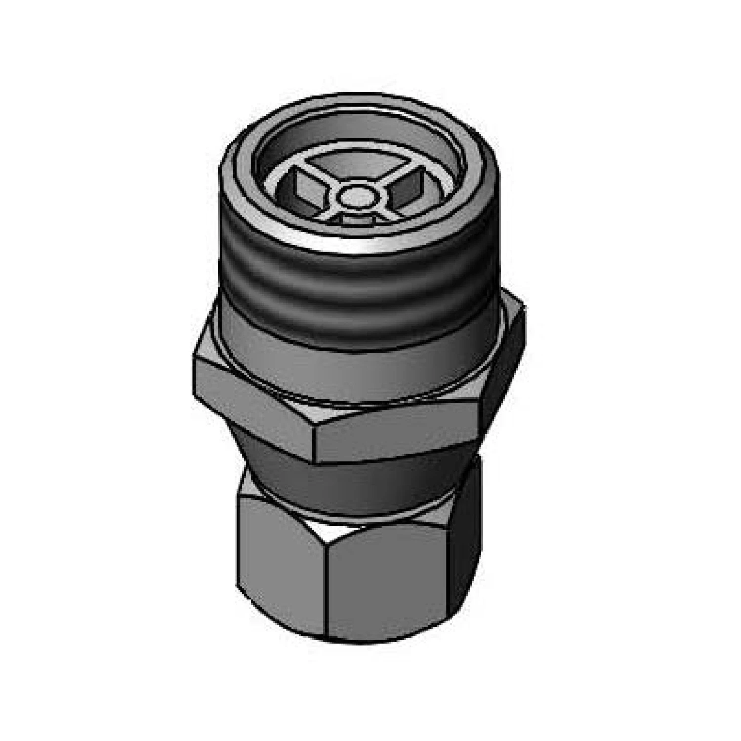 T&S 019564-45 Check Valve Adapter With Filter Washer, 3/8 Inch Compression x 1/2 Inch NPSM Outlet | CL6UNM