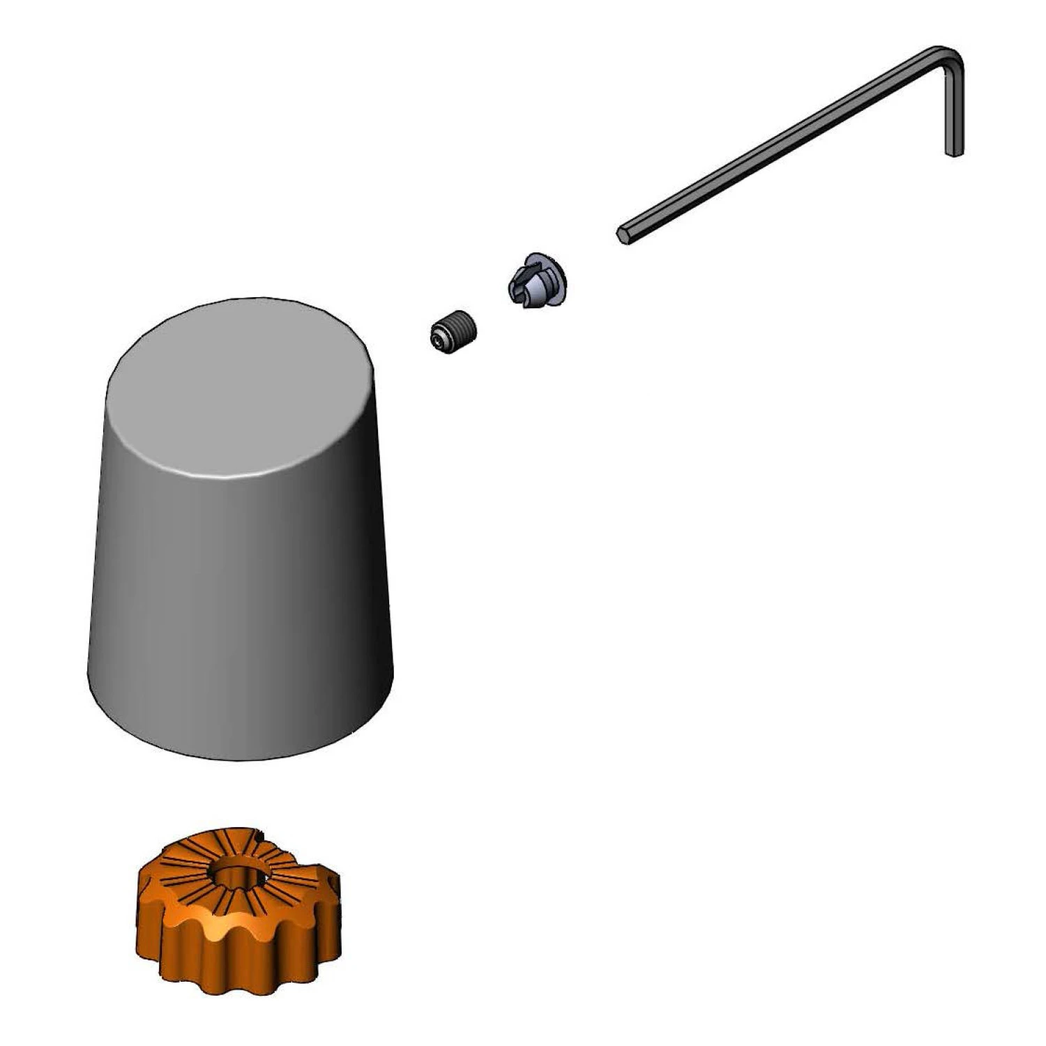 T&S 020817-40 Lake Crest Blank Push Button Cap Assembly | CL6UPL