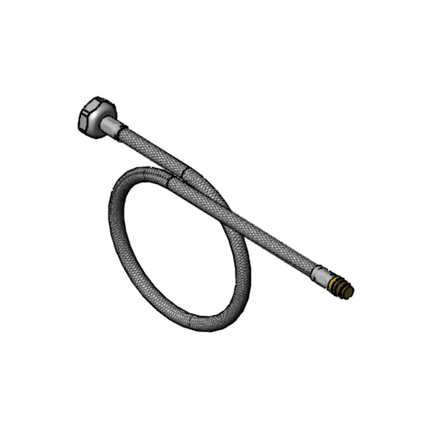 T&S 020932-45 Flexible Connector Hose, 1/2 Inch NPSM Female, Swivel Inlet, M10 x 1 Connection | CL6UPT