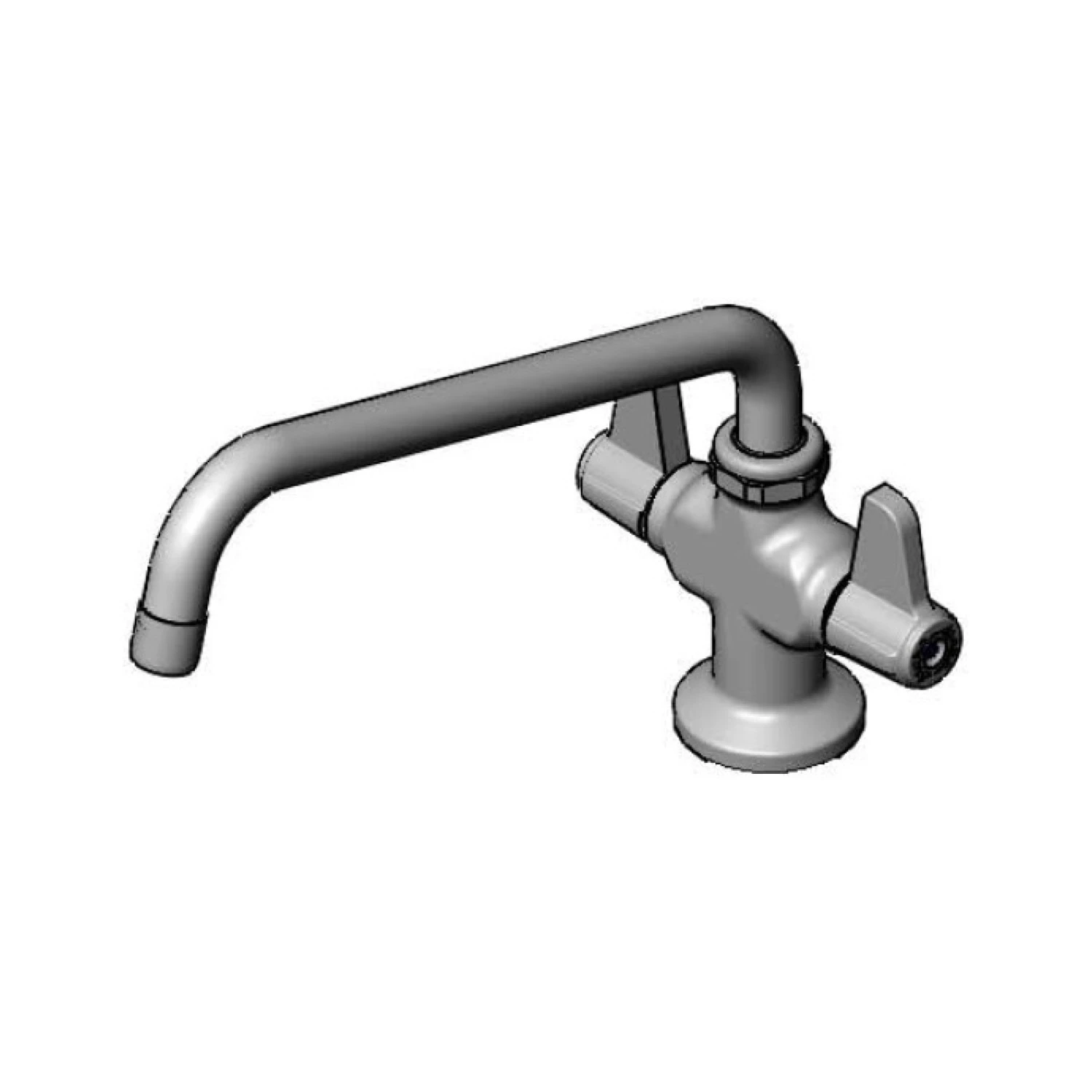 T&S 5F-2SLX10-F15 Deck Mount Mixing Faucet, Single Hole, Swing Nozzle, 1.5 GPM Aerator | CL6UQW