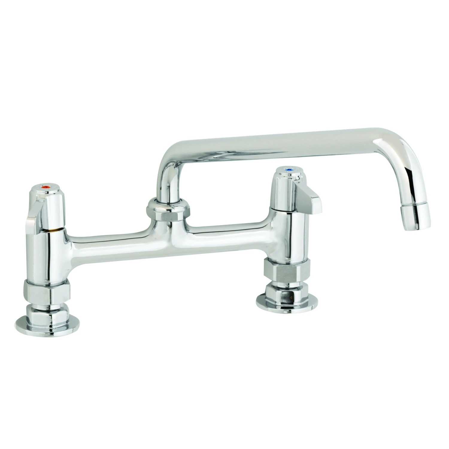 T&S 5F-8DLS06 Faucet, 8 Inch, Deck Mt., Lever Handles, 6 Inch Swing Nozzle | AU2NBH