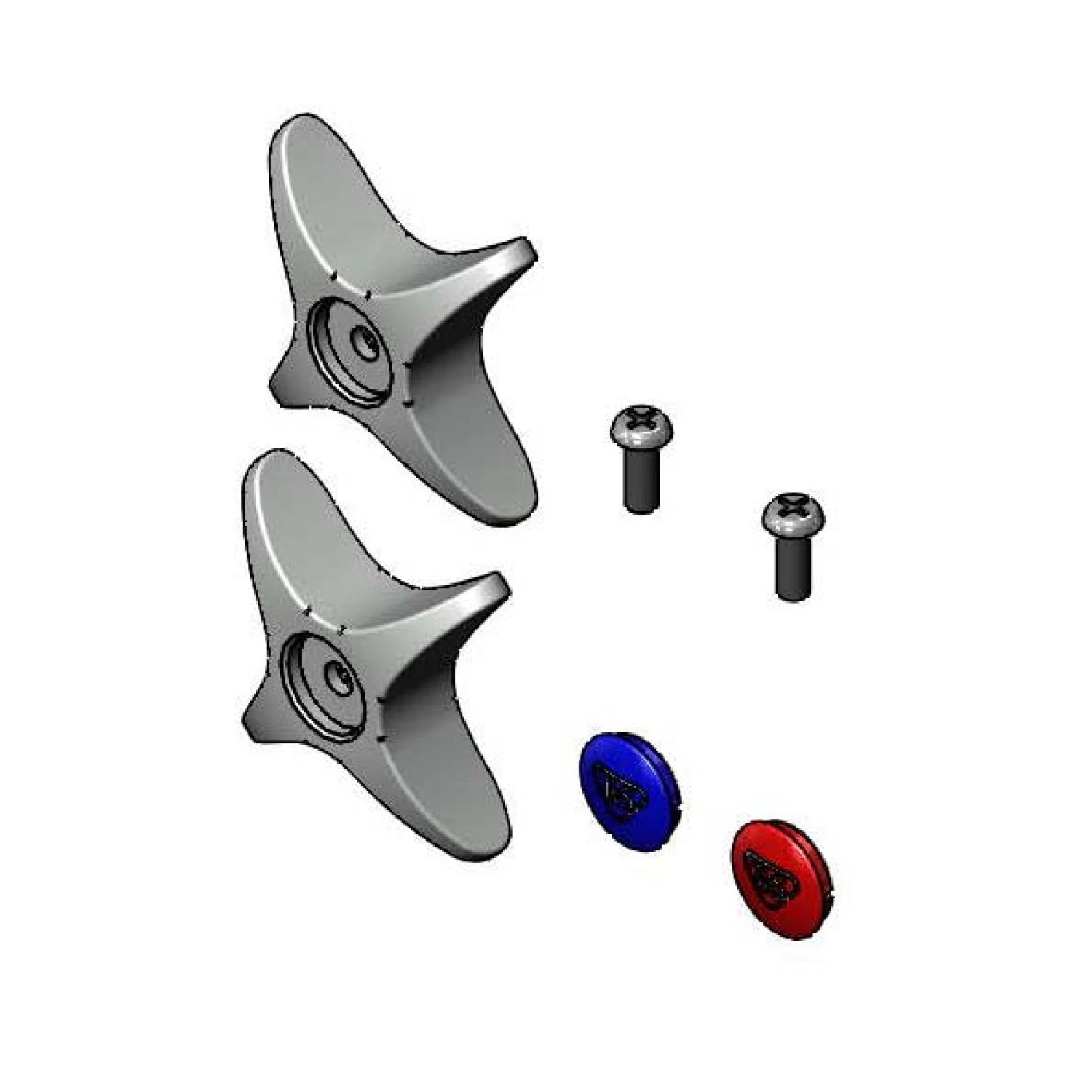 T&S B-19KNS-AM Parts Kit, For 4-Arm Kitchen Handles With Anti-Microbial Coating, Indexes, Screws | CL6VAB