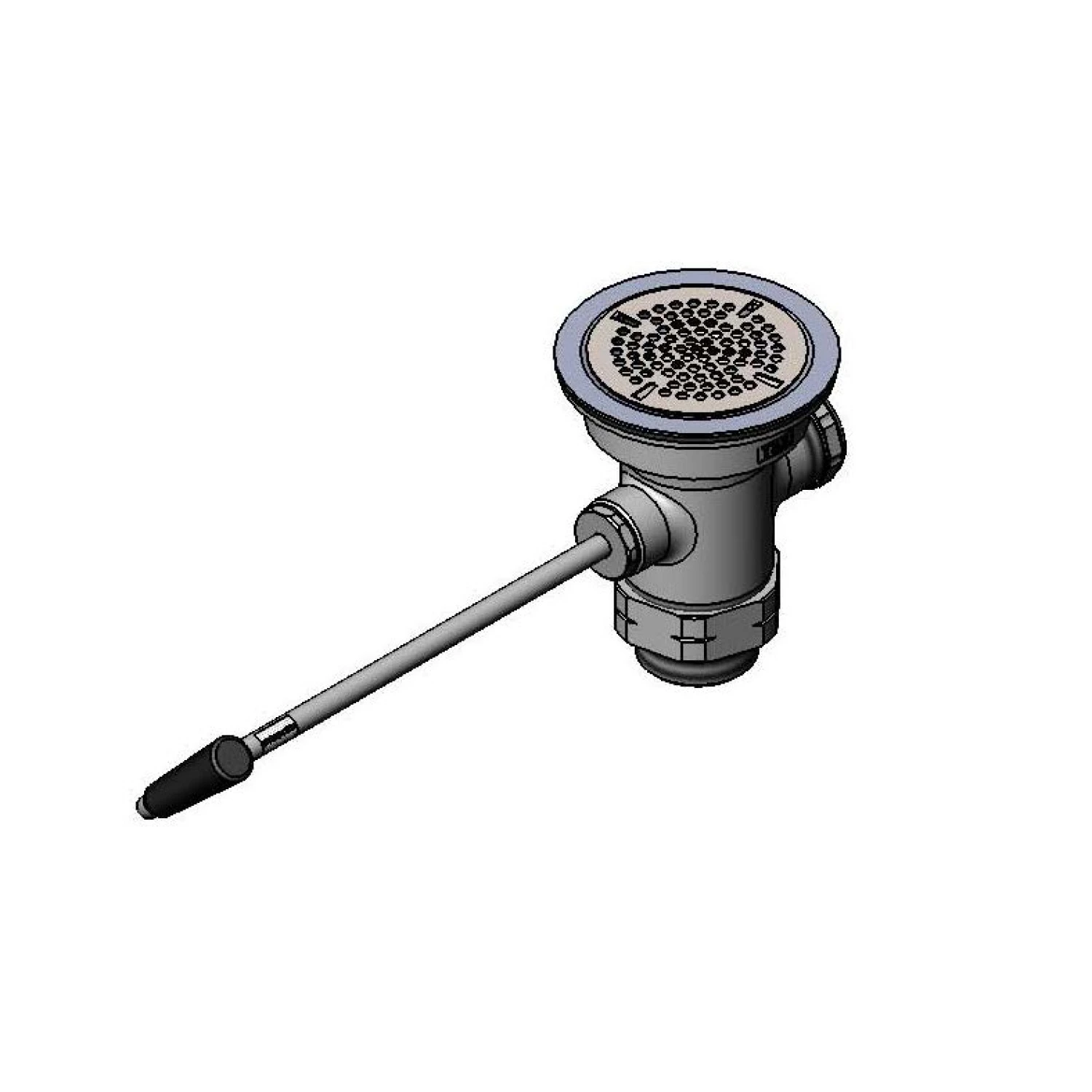 T&S B-3950-BSP Waste Drain Valve, Twist Handle, 3-1/2 Inch x 2 Inch And 1-1/2 Inch BSP Adapter | CL6VAW