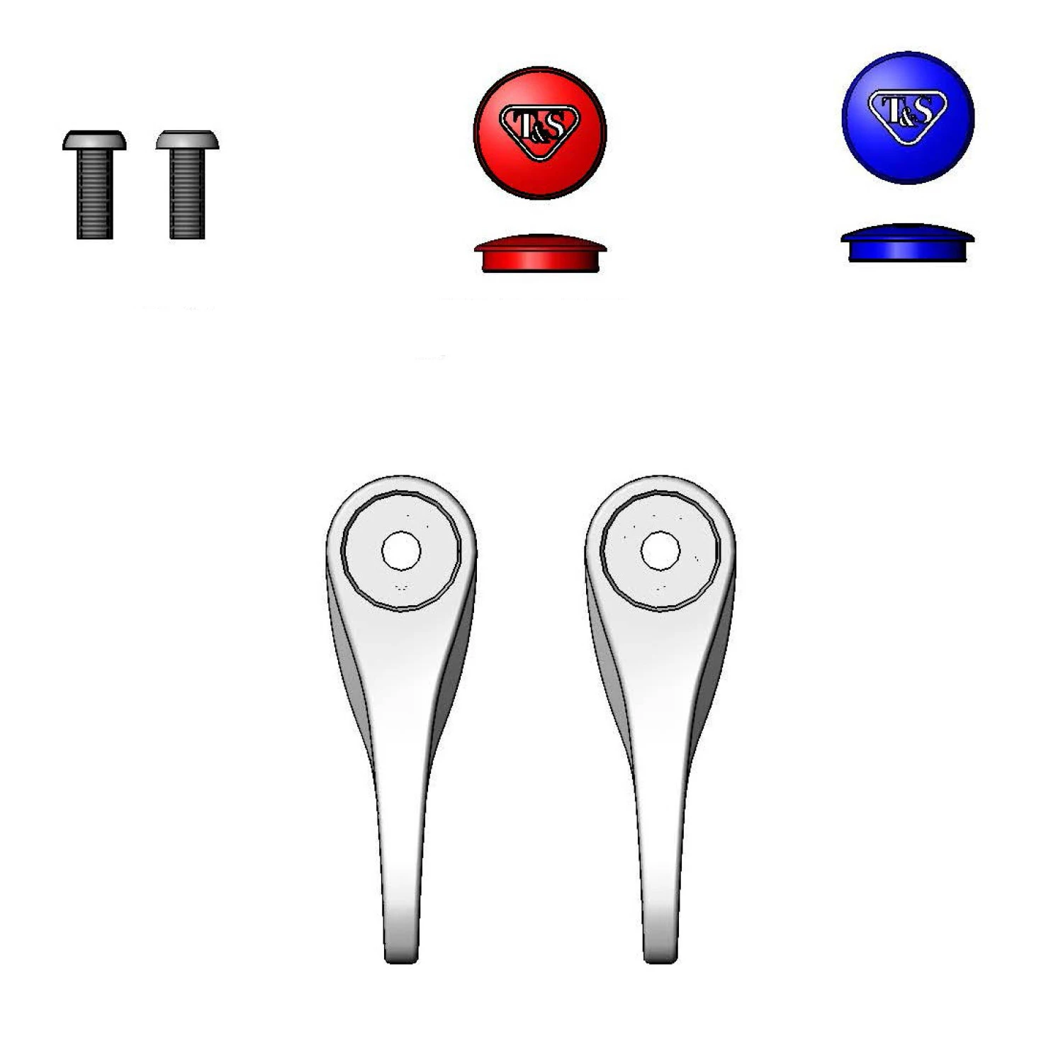T&S B-9K-NS-AM Parts Kit, For Lever Handles With Anti-Microbial Coating, Index, Screws | CL6VCU